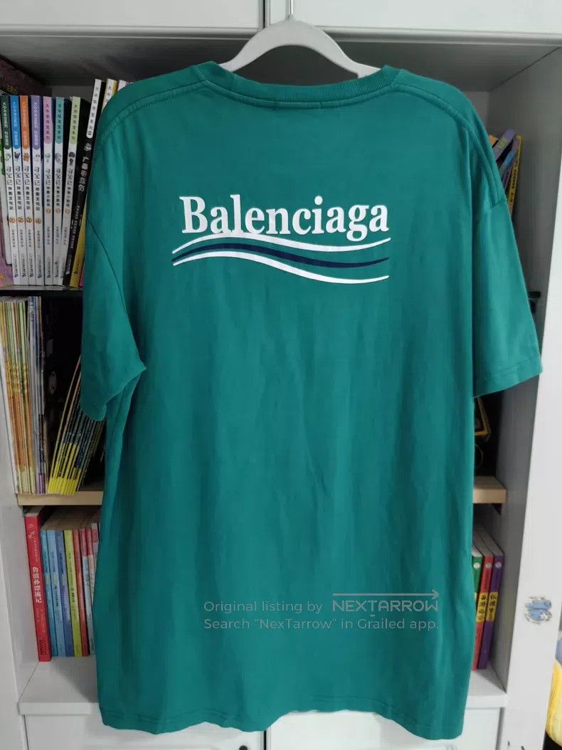 Balenciaga Balenciaga Green Short Sleeve T-Shirt, Size S Size US S / EU 44-46 / 1 - 6 Thumbnail