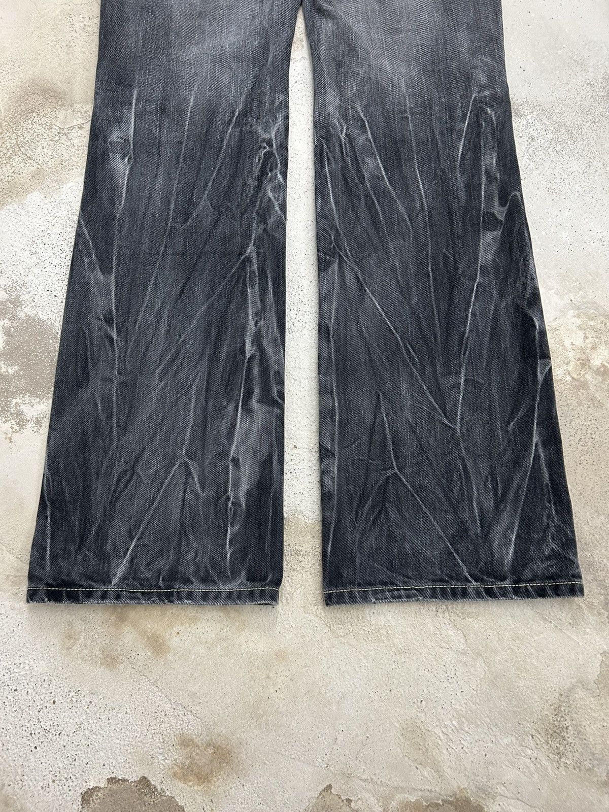 Tornado Mart Y2k Flared Semantic Design Gray Washed Size US 30 / EU 46 - 7 Thumbnail