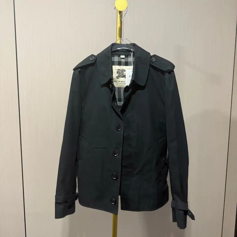 Burberry Burberry Black Cotton Women's Trench Coat Size ONE SIZE - 1 Thumbnail