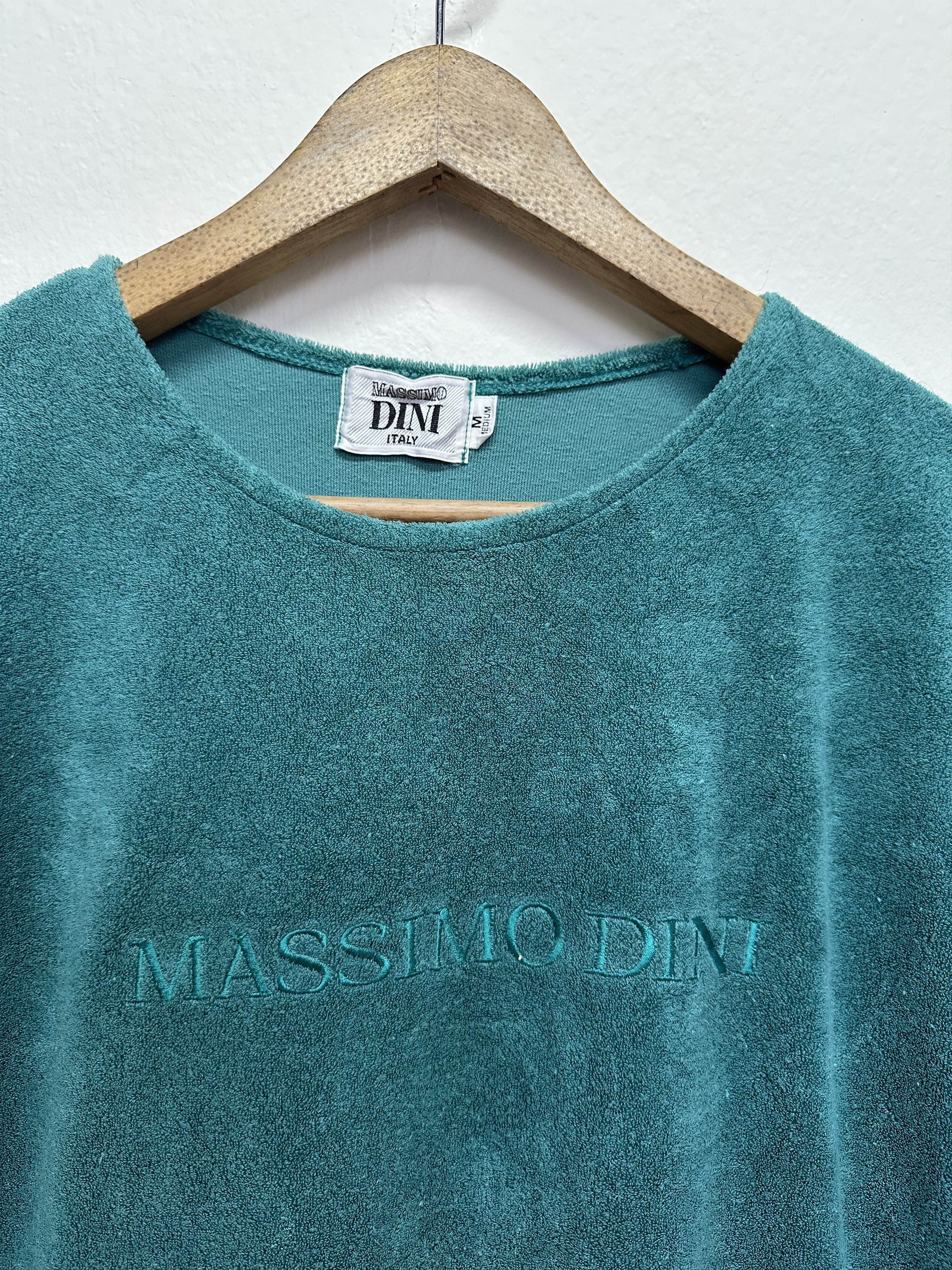Mossimo Vintage 90s Massimo Dini SpellOut Velvet Tee Size US M / EU 48-50 / 2 - 3 Thumbnail