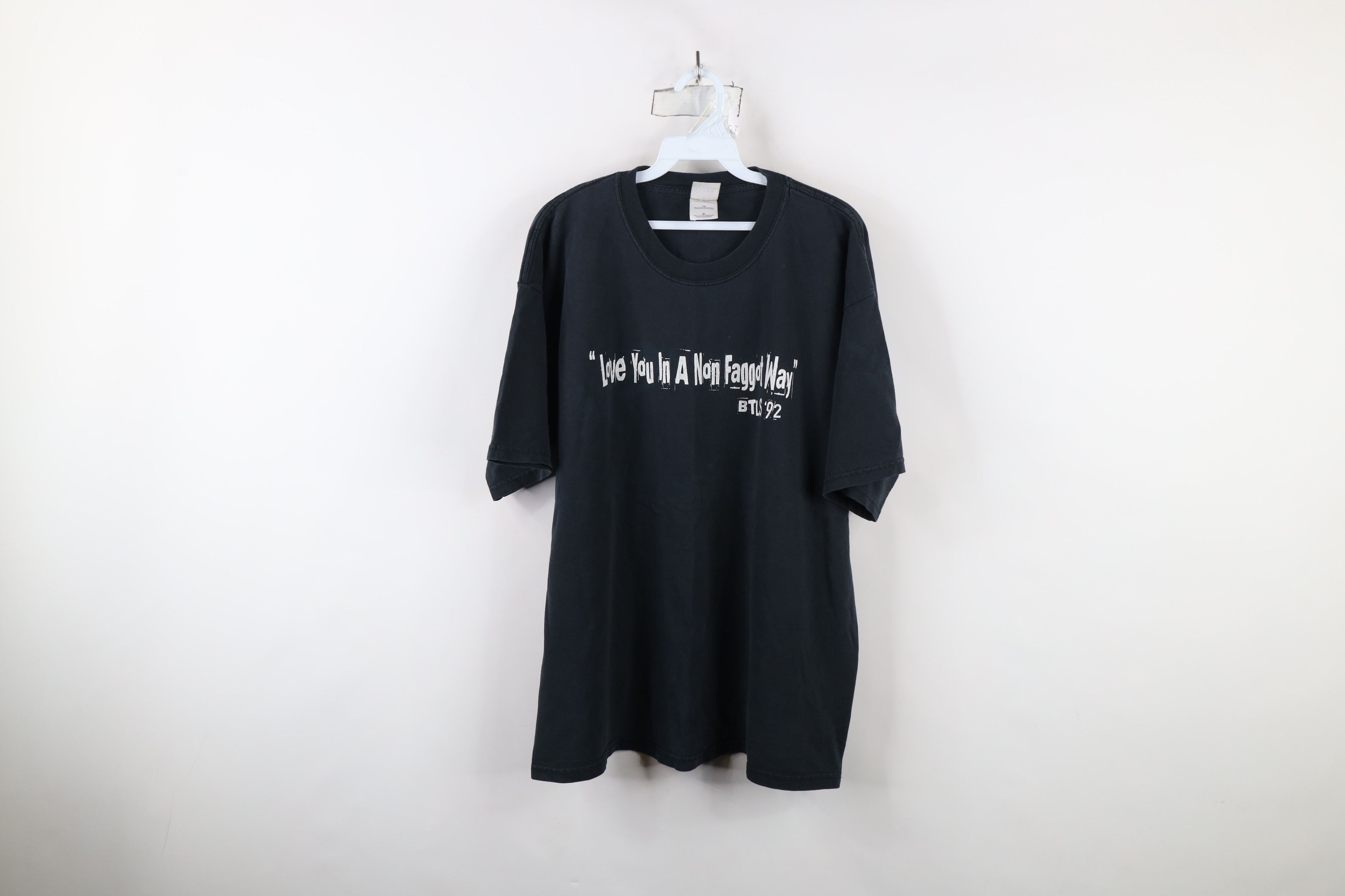 Vintage Vintage 90s Sponge Love You In a Non Fa**ot Way T-Shirt Size US XL / EU 56 / 4 - 1 Thumbnail