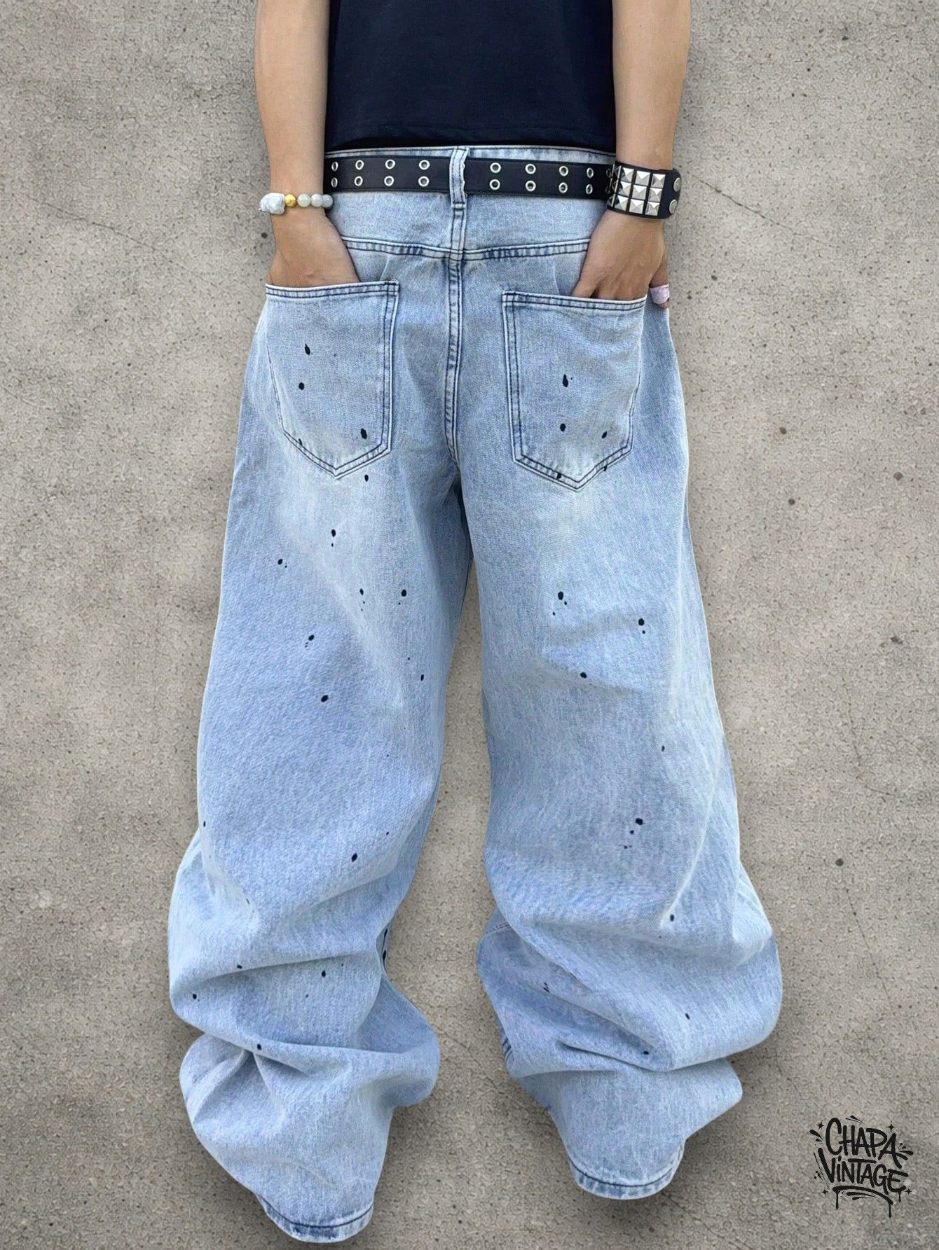 Japanese Brand Light blue baggy jeans Size US 32 / EU 48 - 2 Thumbnail