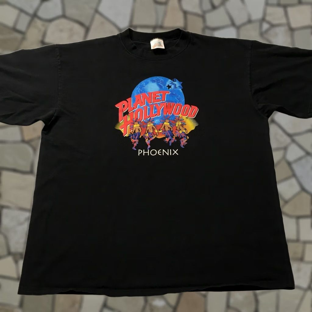 Planet Hollywood VINTAGE Planet Hollywood Shirt Mens XL Navy Black Cotton Short Sleeve Y2K Size US XL / EU 56 / 4 - 1 Thumbnail