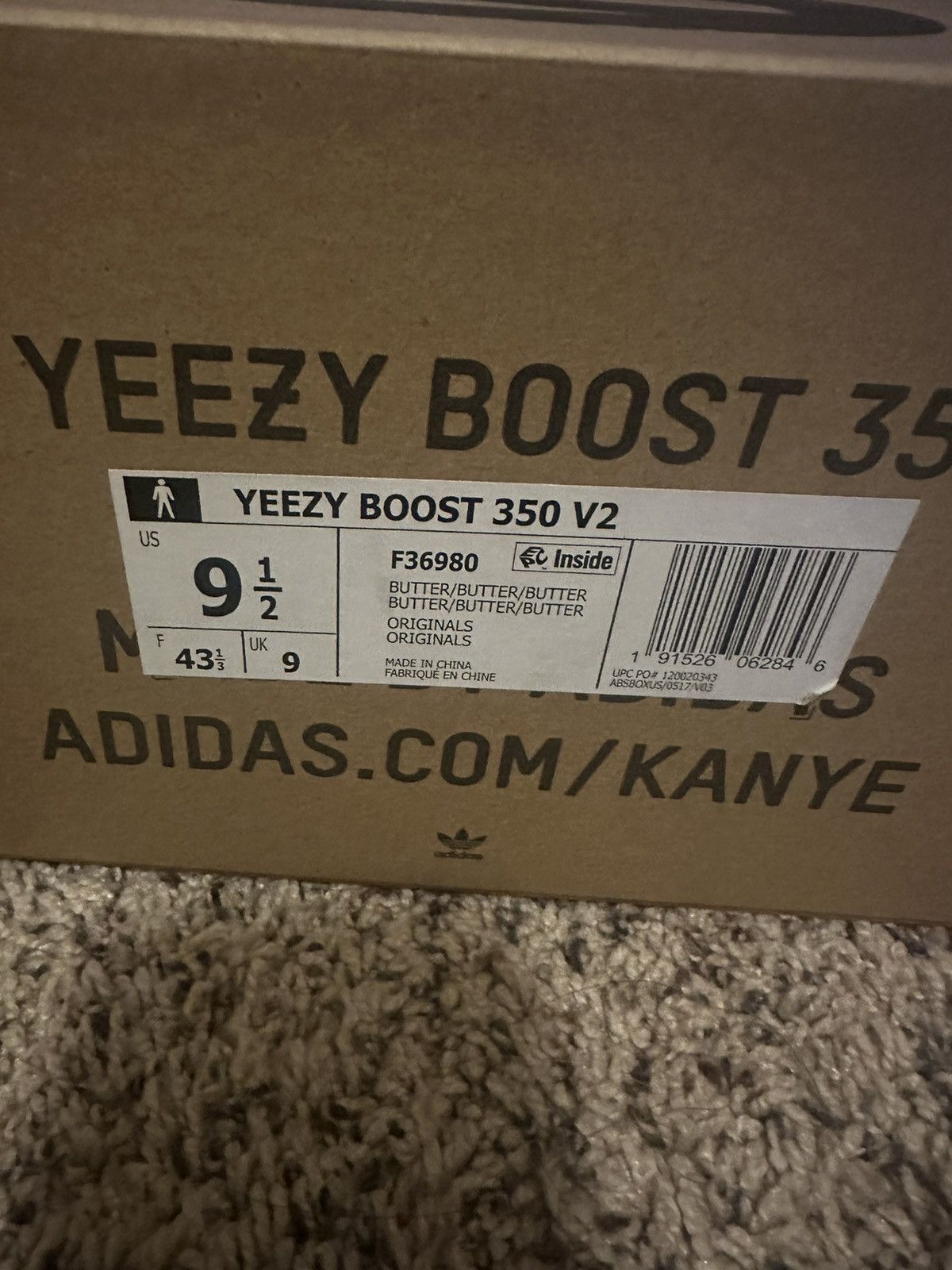 Adidas × Yeezy Yeezy 350 Boost V2 Butter Size US 9.5 / EU 42-43 - 7 Thumbnail