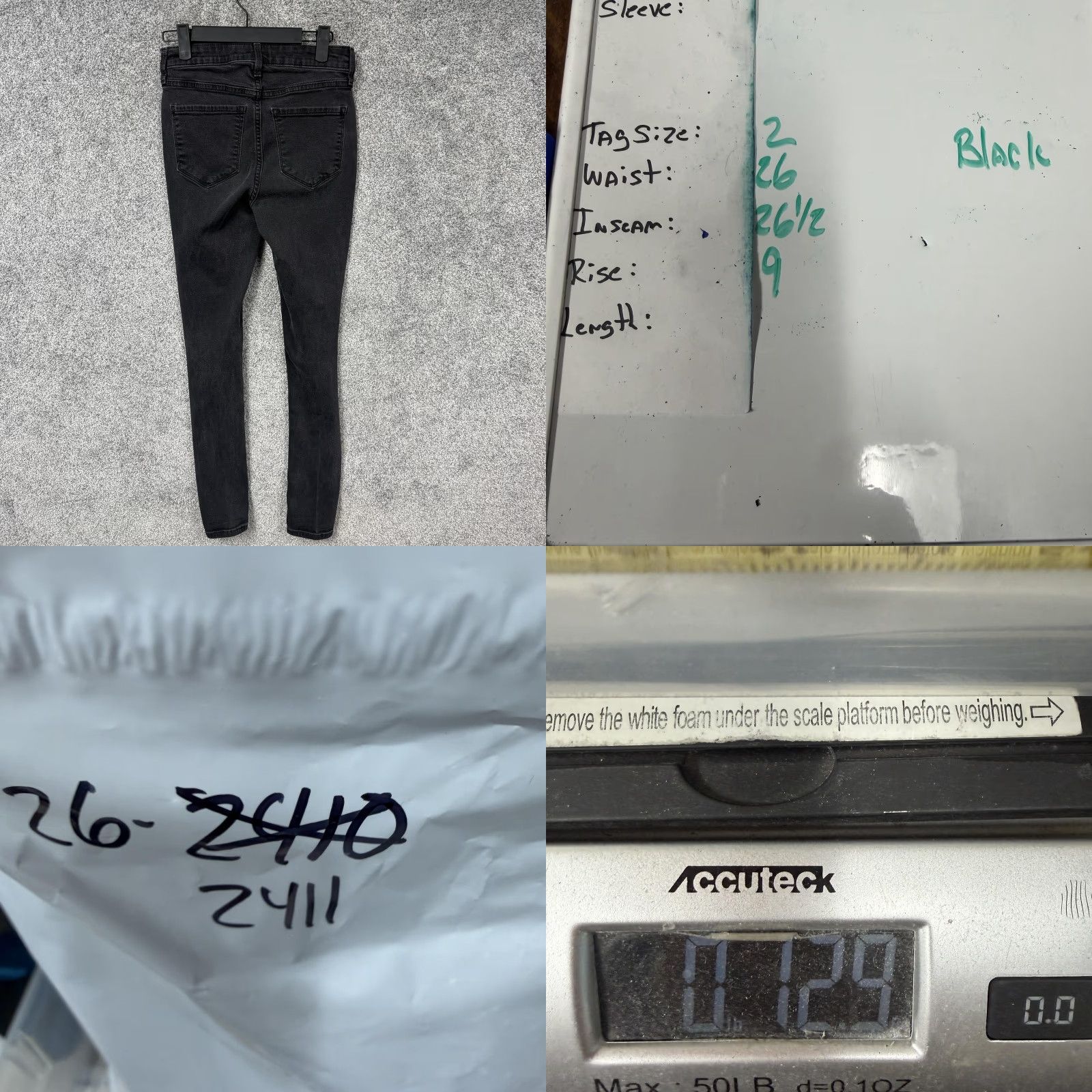 Old Navy Old Navy Rockstar Super Skinny Jeans Women 2 26x26.5 Black High Rise Secret Slim Distressed Pockets Stretch Denim Five-Pocket Jeans Womens Size 26" / US 2 / IT 38 - 9 Thumbnail