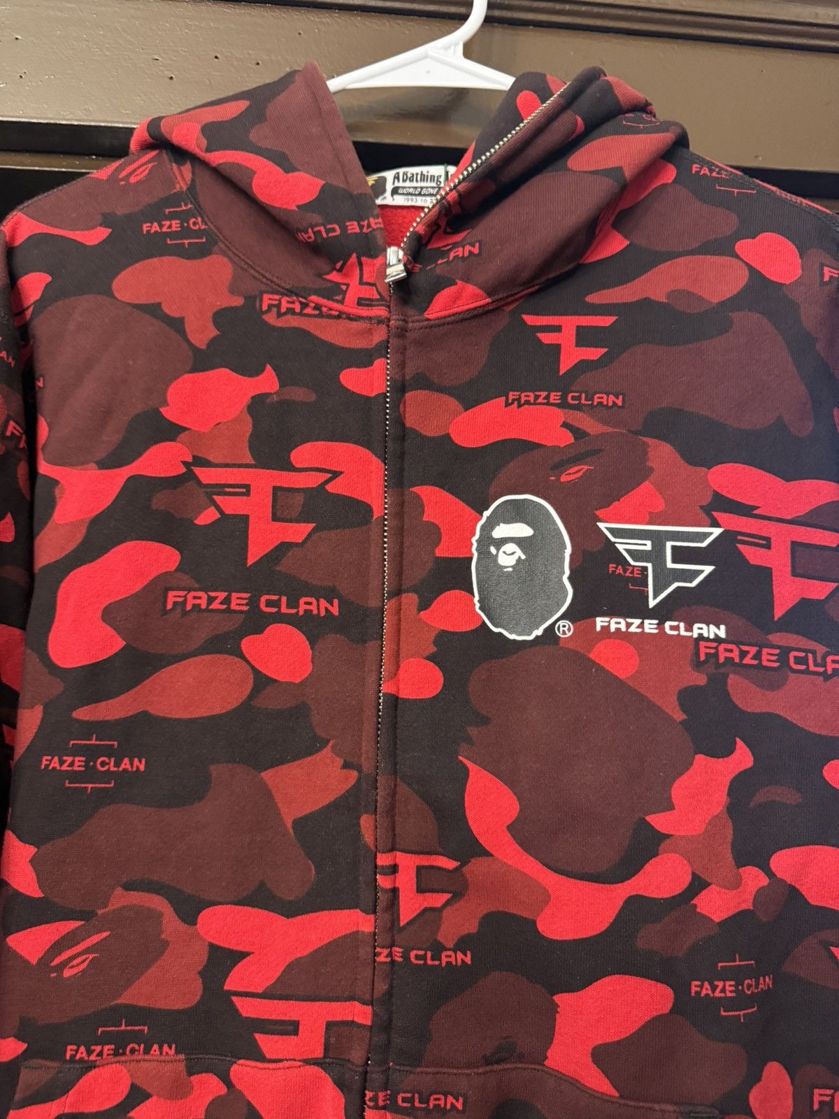 Bape BAPE x FAZE CLAN FULL ZIP HOODIE RED LARGE Size US L / EU 52-54 / 3 - 3 Thumbnail