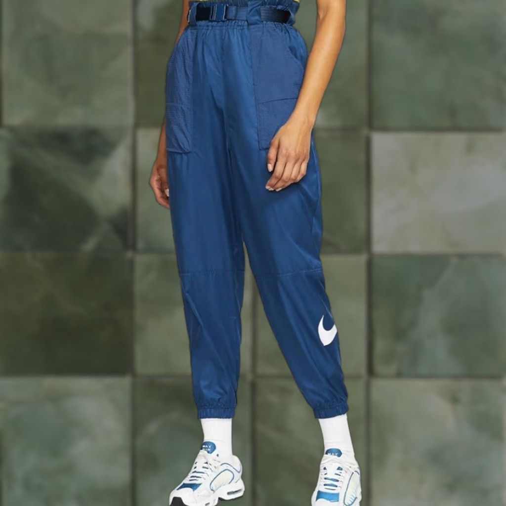 Nike Nike Swoosh Pants Women’s Activewear Jogger L Valerian Blue/White - 30 Inseam 25 In Belt Not Included Size 36" / US 14 / IT 50 - 1 Thumbnail