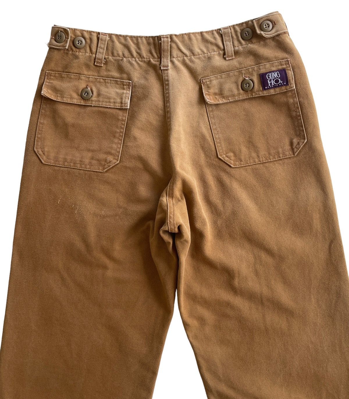 The Workers Club Gung Ho Camp Trousers Baker Pants (Faded Duck Brown) Size US 32 / EU 48 - 5 Thumbnail