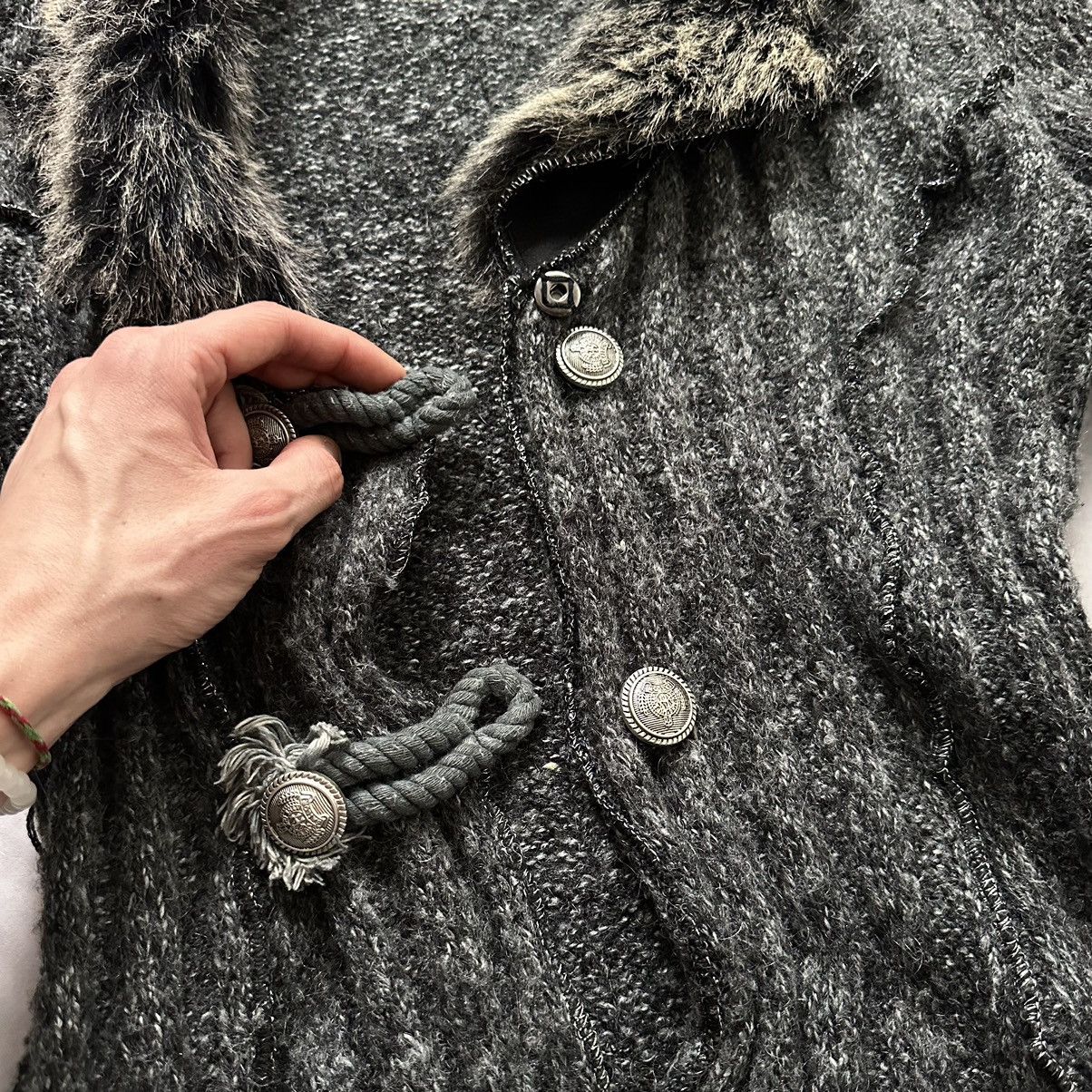 Hysteric Glamour × Undercover Gothic Napoleon Faux Fur Cardigan Sweater Sarah Pacini Vibe Size M / US 6-8 / IT 42-44 - 11 Thumbnail