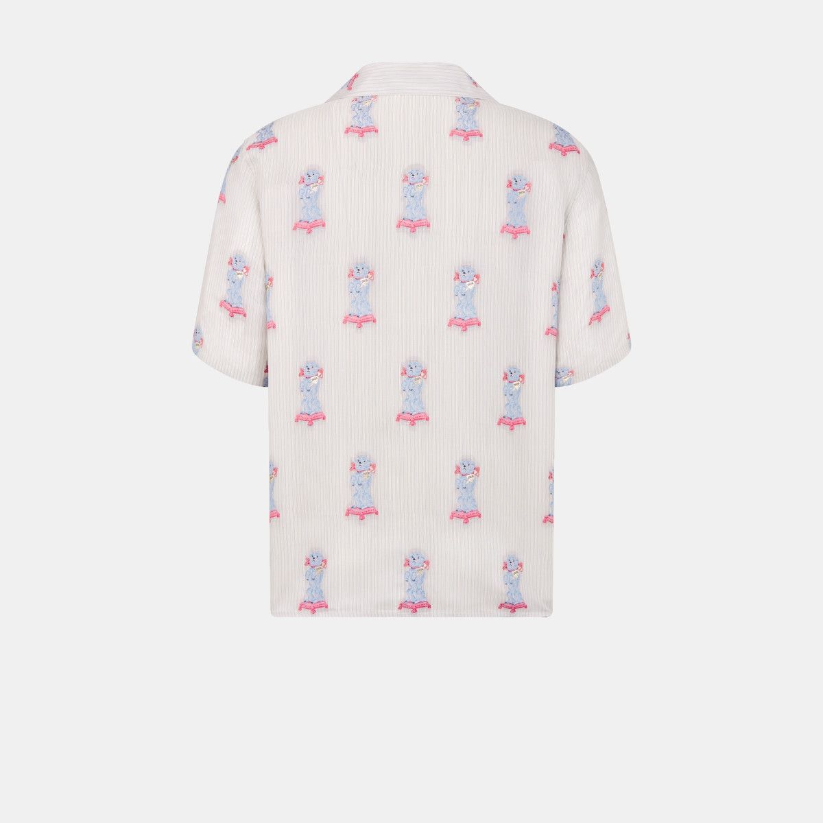 Dior o1bcso1str0226 Fluid Short-Sleeved Shirt in White Silk Size US S / EU 44-46 / 1 - 2 Thumbnail