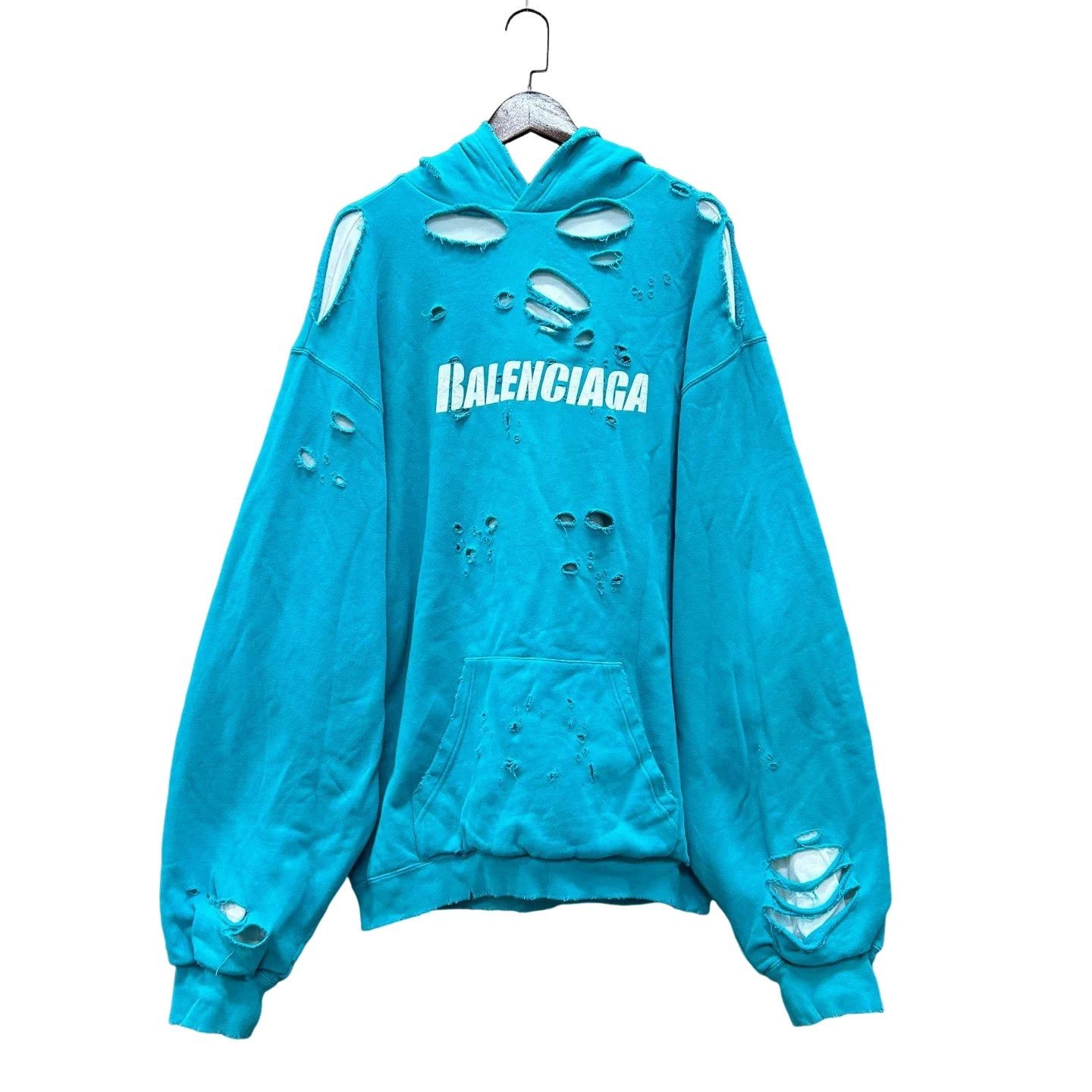 Balenciaga Balenciaga Distressed Hoodie Size S Size US S / EU 44-46 / 1 - 1 Thumbnail