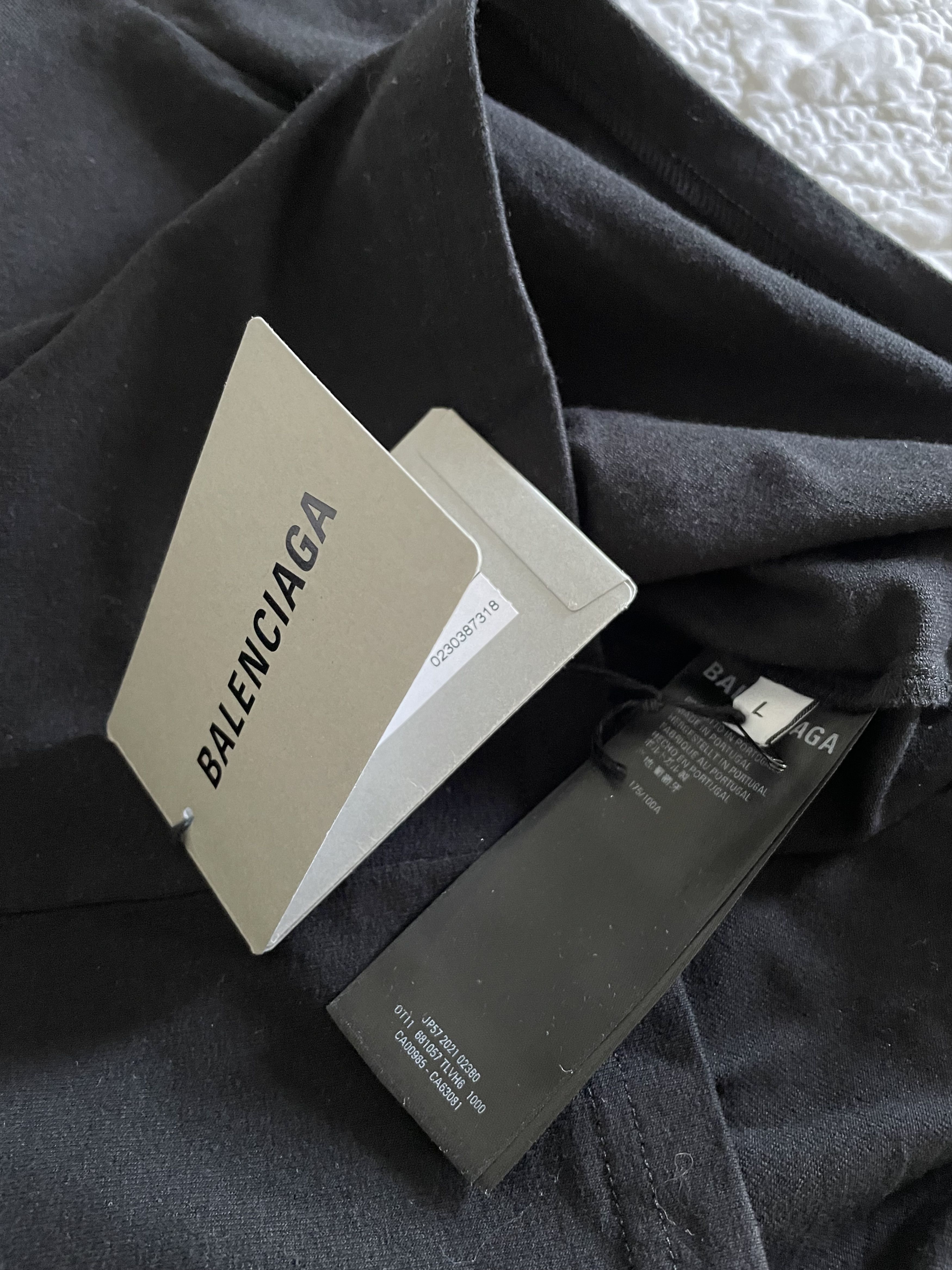 Balenciaga Bebe Rhinestone Logo Stretch Cotton Unisex Small Fit T-Shirt Size US L / EU 52-54 / 3 - 5 Thumbnail