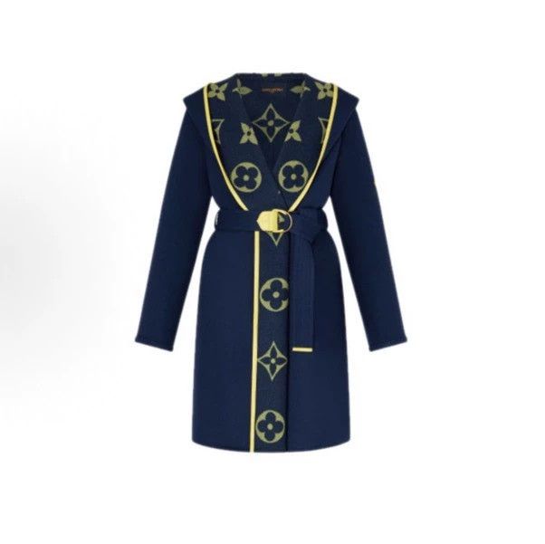 Louis Vuitton Louis Vuitton Blue presbyopic cashmere coat Size M / US 6-8 / IT 42-44 - 1 Thumbnail