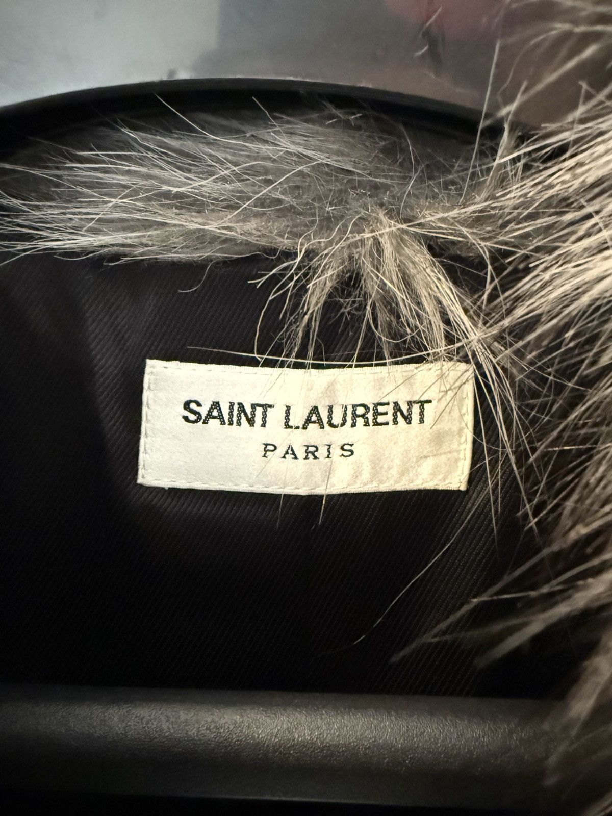 Saint Laurent Paris FW23 Saint Laurent Short Grey Animal-Free Fur Coat Size M / US 6-8 / IT 42-44 - 13 Thumbnail