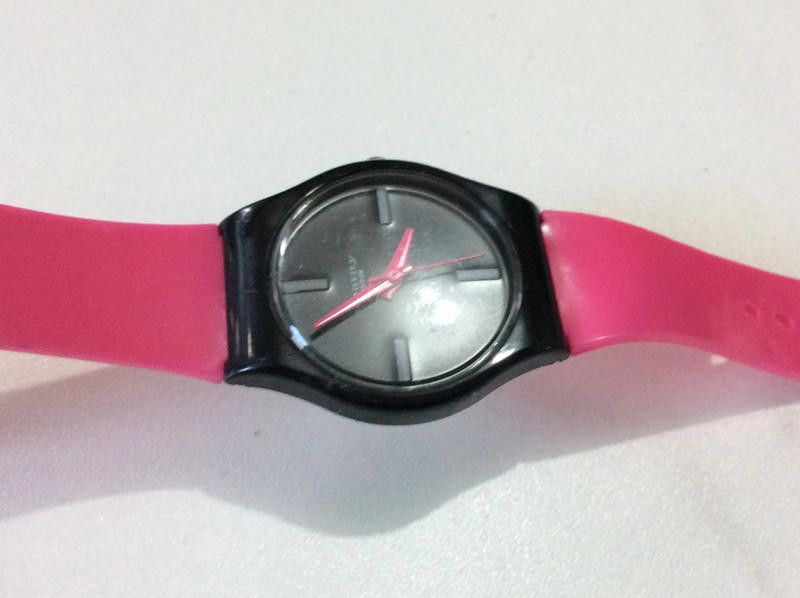 Designer identity black dial pink plastic strap watch Size ONE SIZE - 2 Thumbnail