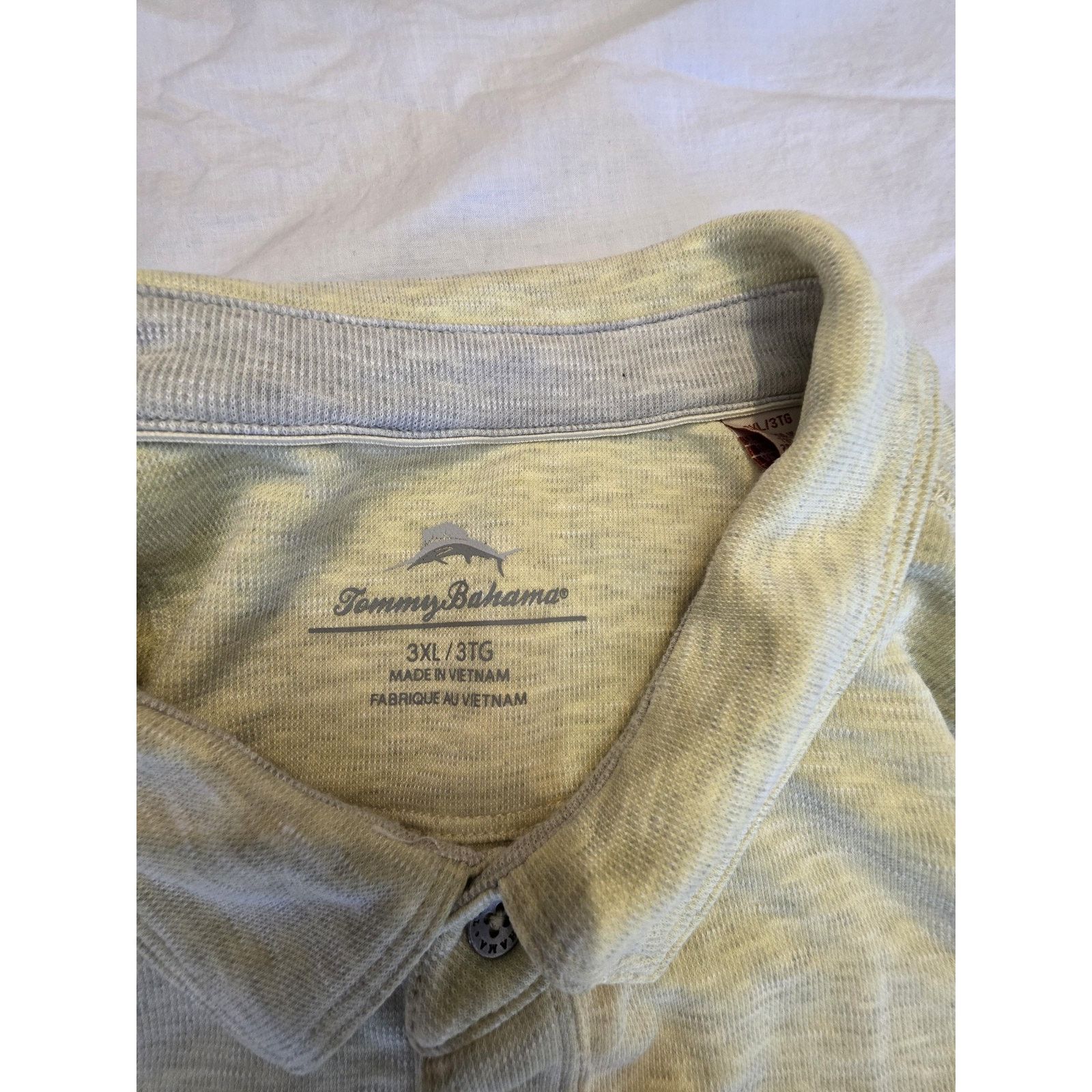 Tommy Bahama Tommy Bahama Men's Oatmeal Color Size 3XL Golf Polo Size US XXL / EU 58 / 5 - 5 Thumbnail