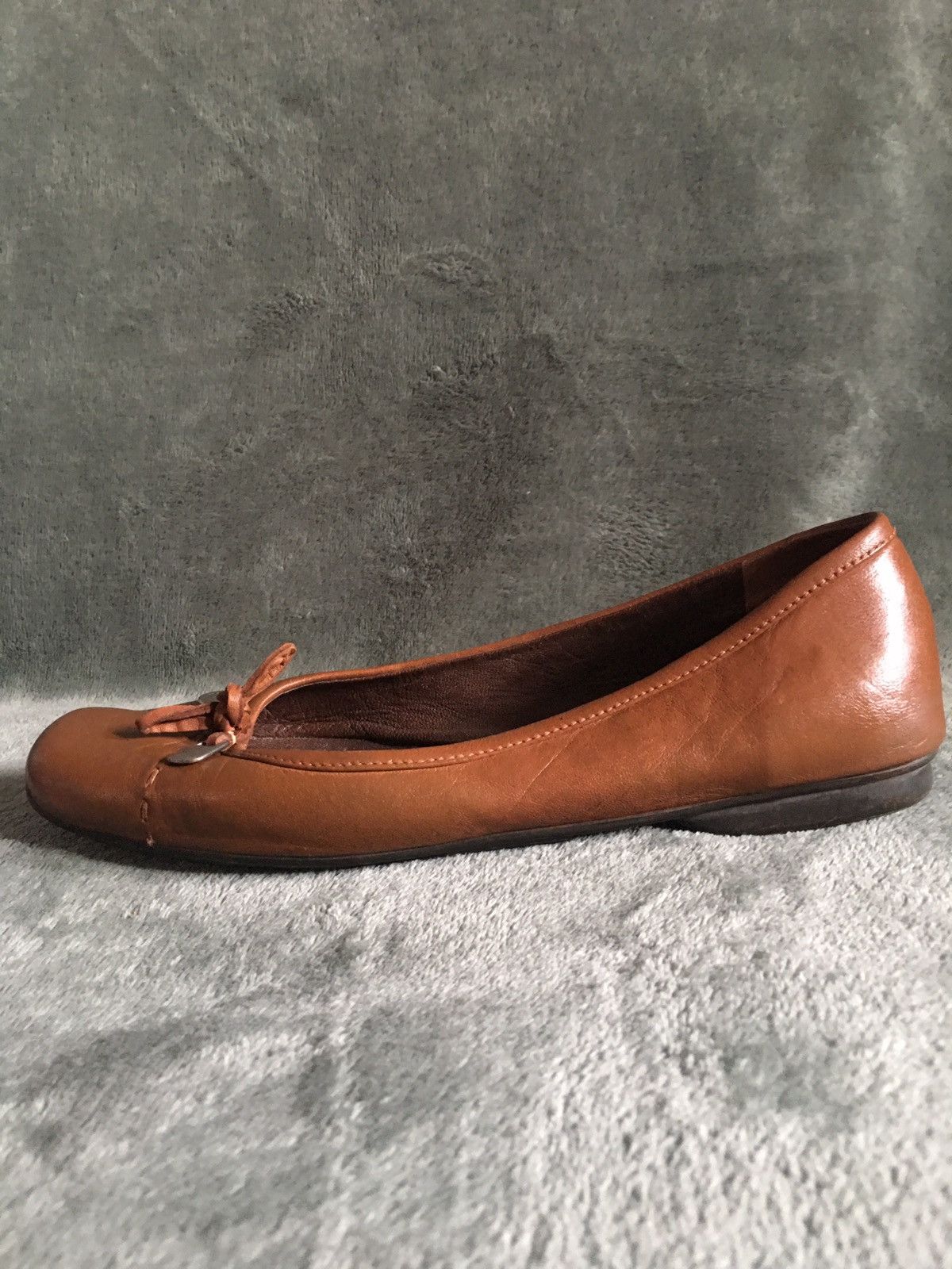 Prada PRADA Brown Leather Vintage Flats Shoes EU 37 Size US 7 / IT 37 - 2 Thumbnail