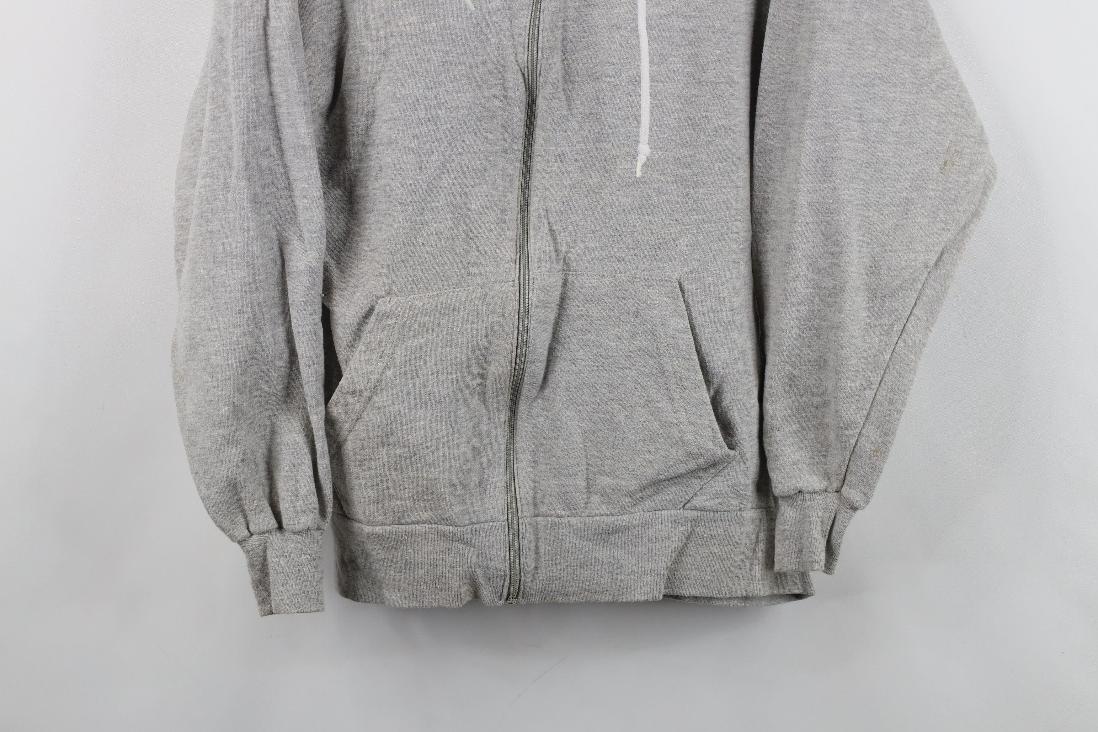 Vintage Vintage 90s Streetwear Blank Full Zip Hoodie Sweatshirt Size L / US 10 / IT 46 - 3 Thumbnail