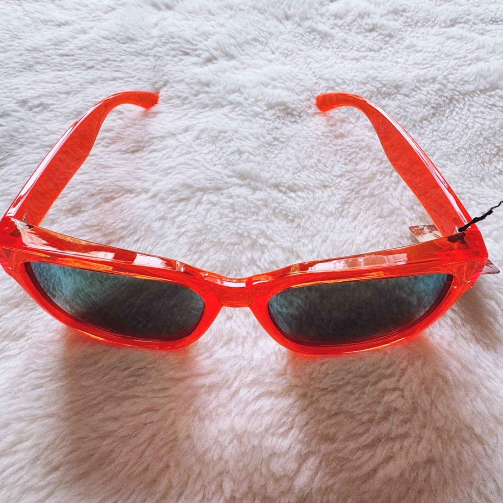 Other Cedric Bright Orange Mirrored Sunglasses Size ONE SIZE - 4 Thumbnail