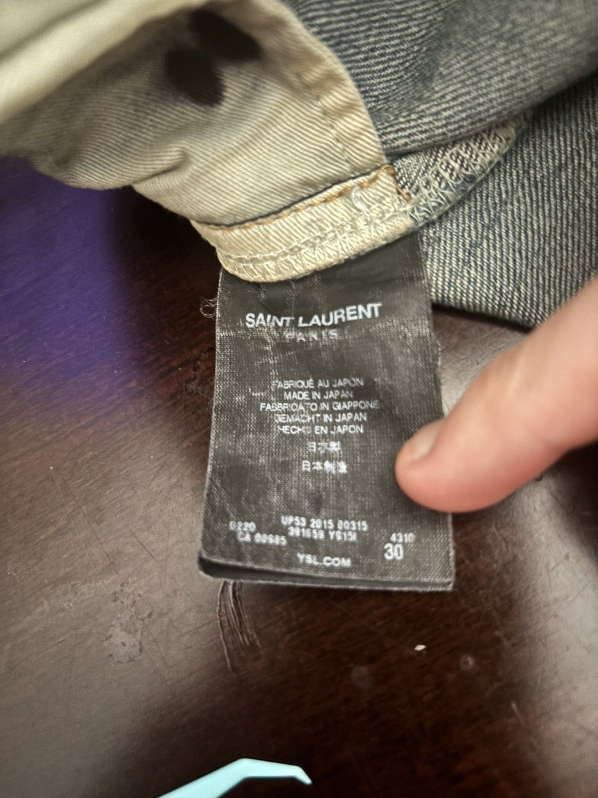 Saint Laurent Paris Saint Laurent Paris FW15 Crash Denim Size US 30 / EU 46 - 6 Thumbnail