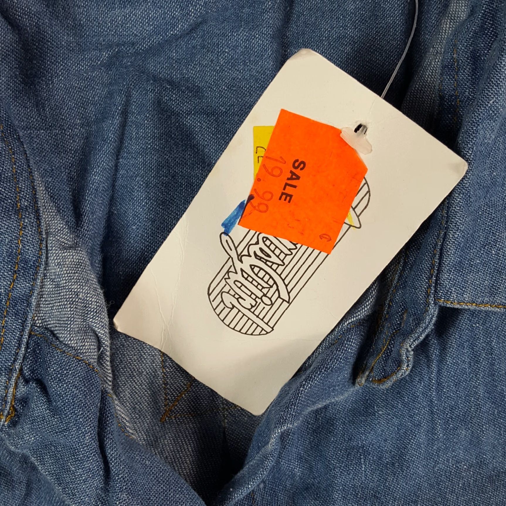Denime VINTAGE 90s Y2K Denim Shirt Women's Size 22 Casual Short Sleeve Punk Biker Collared Button-Up Size 3XL / US 20-22 - 6 Thumbnail