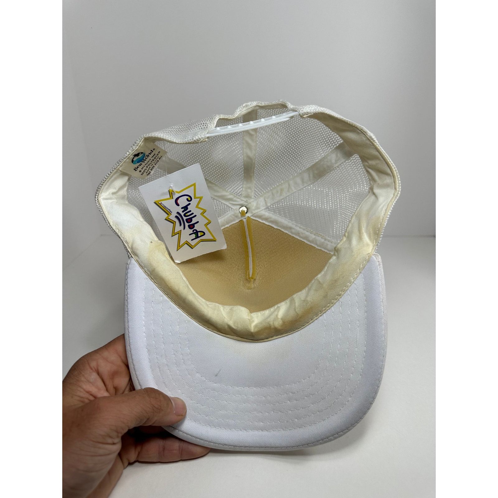 Otto × Vintage Vintage Sea World 1980s Snapback Trucker Hat White Cream Size ONE SIZE - 4 Thumbnail