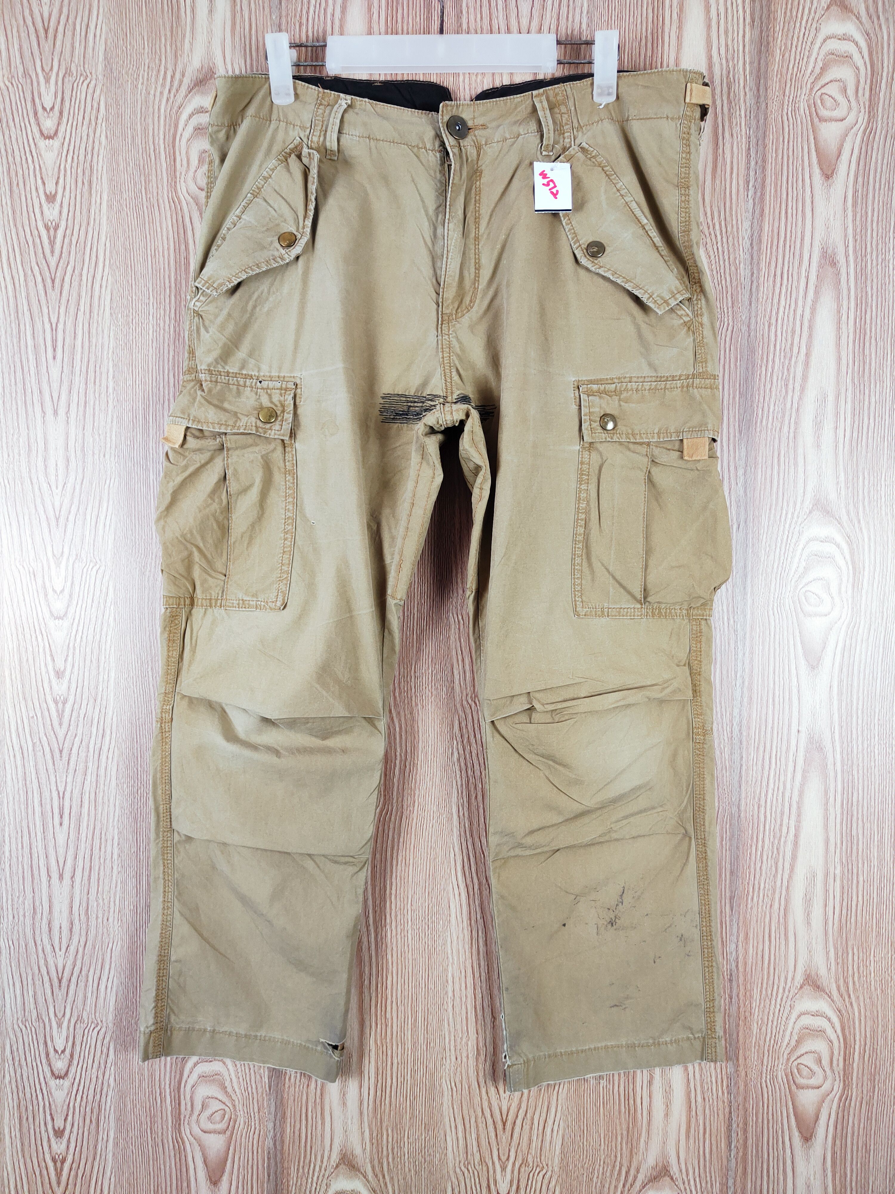 Topvalu Khaki Multipocket Tactical Cargo Pants #W512
