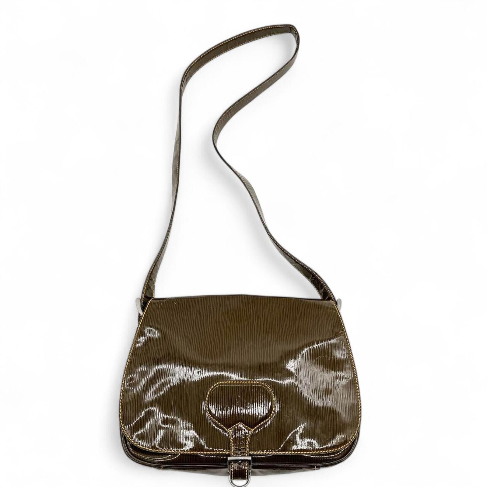 Prada Prada - Brown Patent Leather Shoulder Bag Size ONE SIZE - 2 Thumbnail
