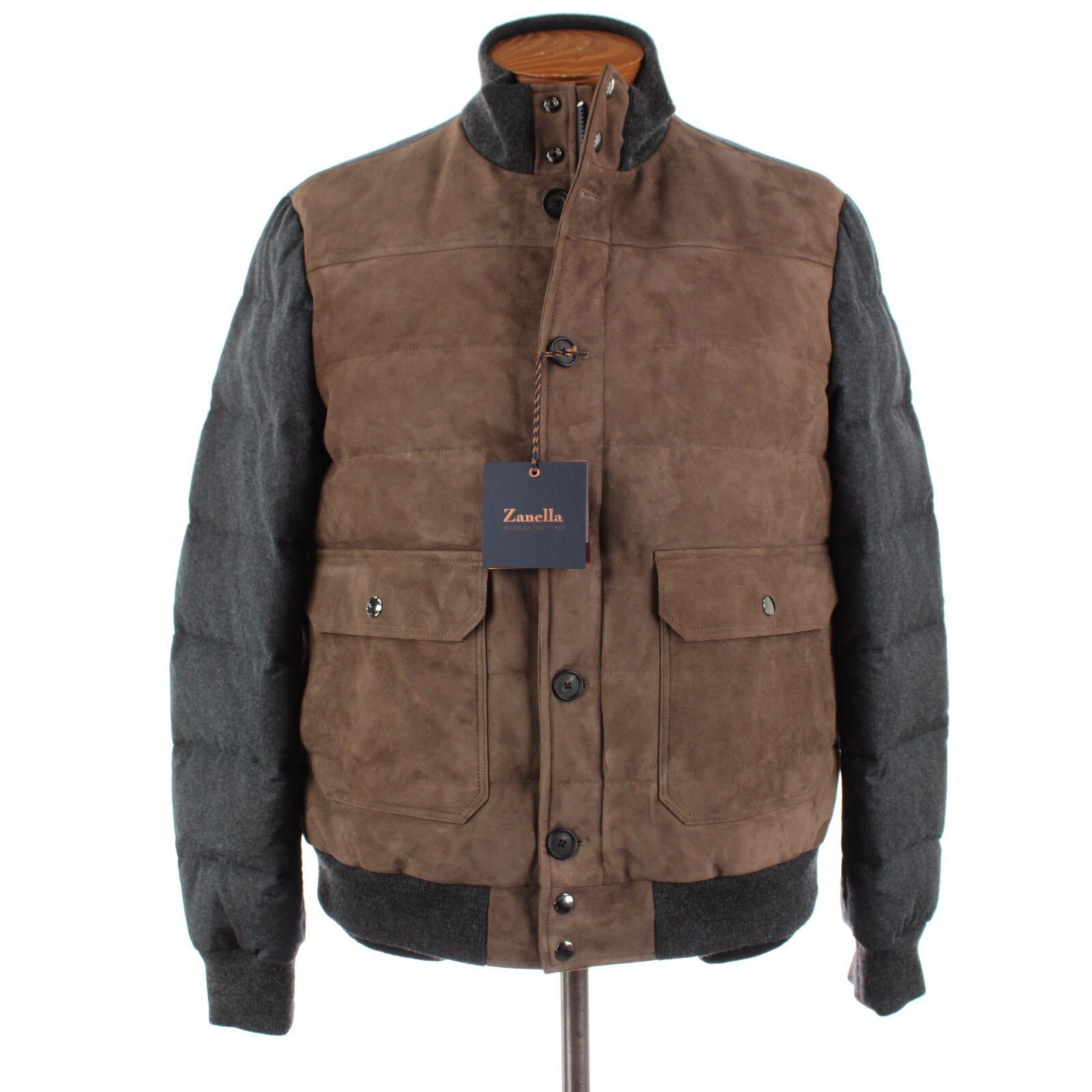 Zanella Zanella Jacket Size L US In Brown Wool & Suede Size US L / EU 52-54 / 3 - 1 Thumbnail