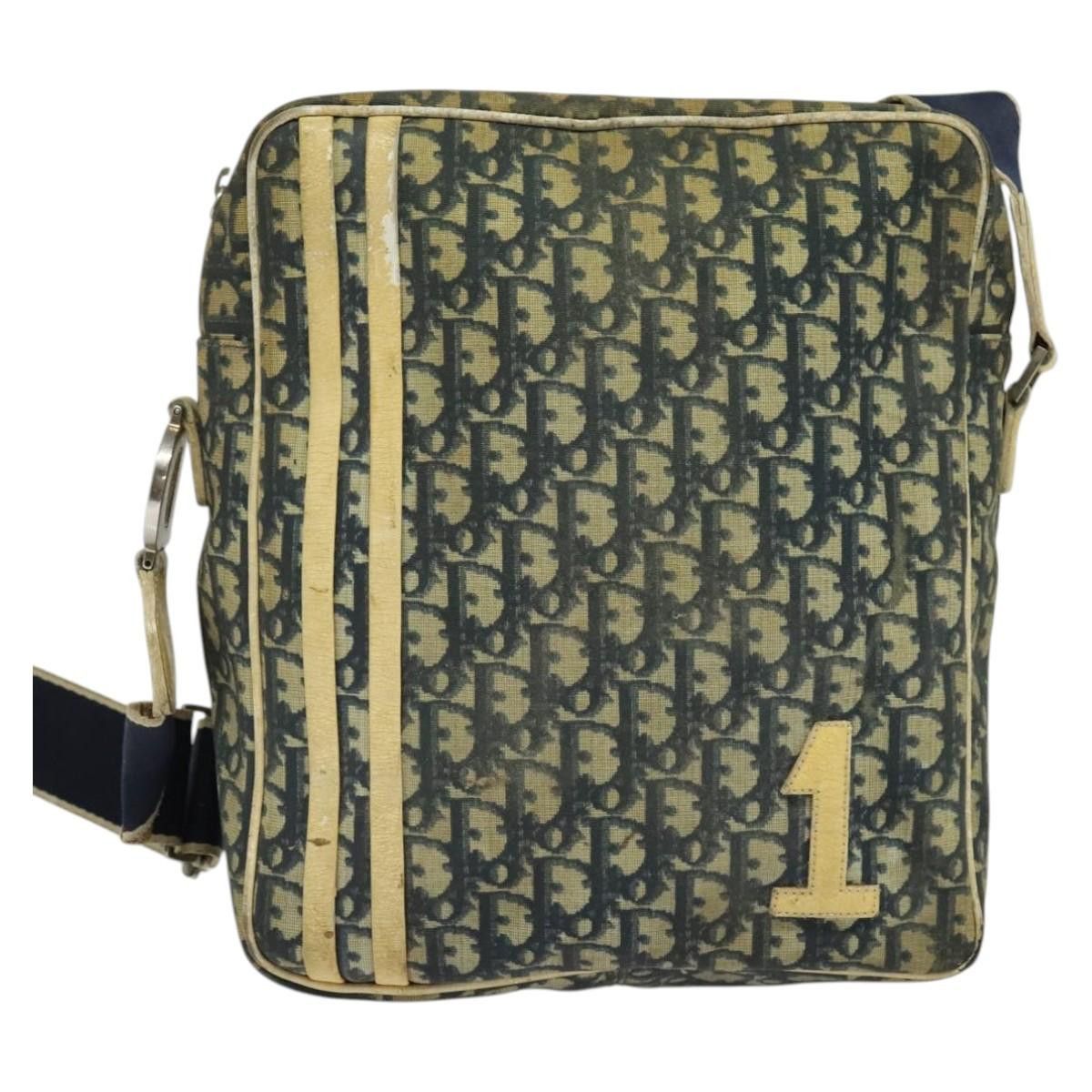 Dior DIOR Trotter Canvas Shoulder Bag Navy Silver Size ONE SIZE - 2 Thumbnail