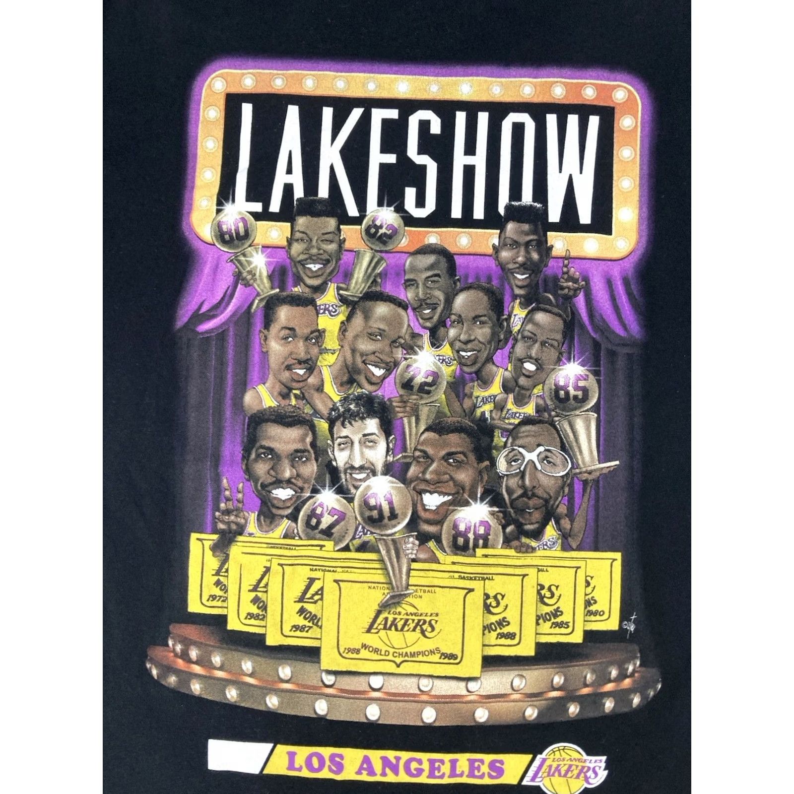 Mitchell & Ness VINTAGE Mitchell & Ness Los Angeles Lakers Lakeshow Retro Graphic T-shirt Men Medium Black Size US M / EU 48-50 / 2 - 2 Thumbnail