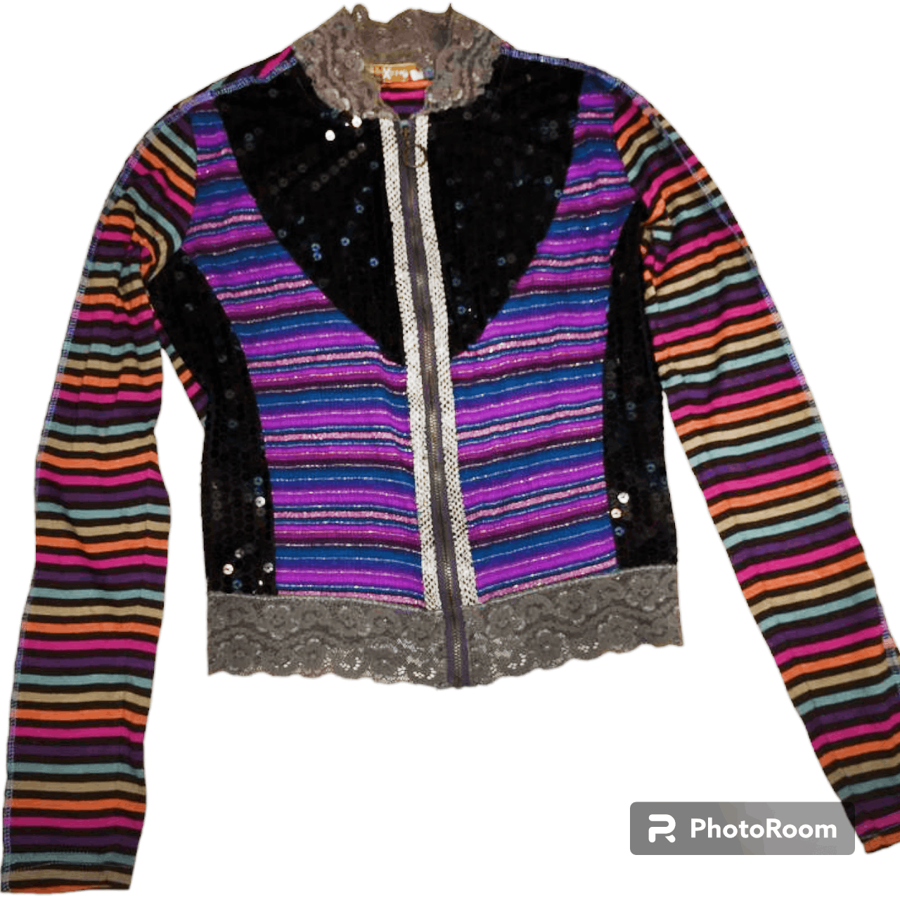Designer y2k jumper zip up French wooXoom Paris sz S T1 Size S / US 4 / IT 40 - 1 Thumbnail