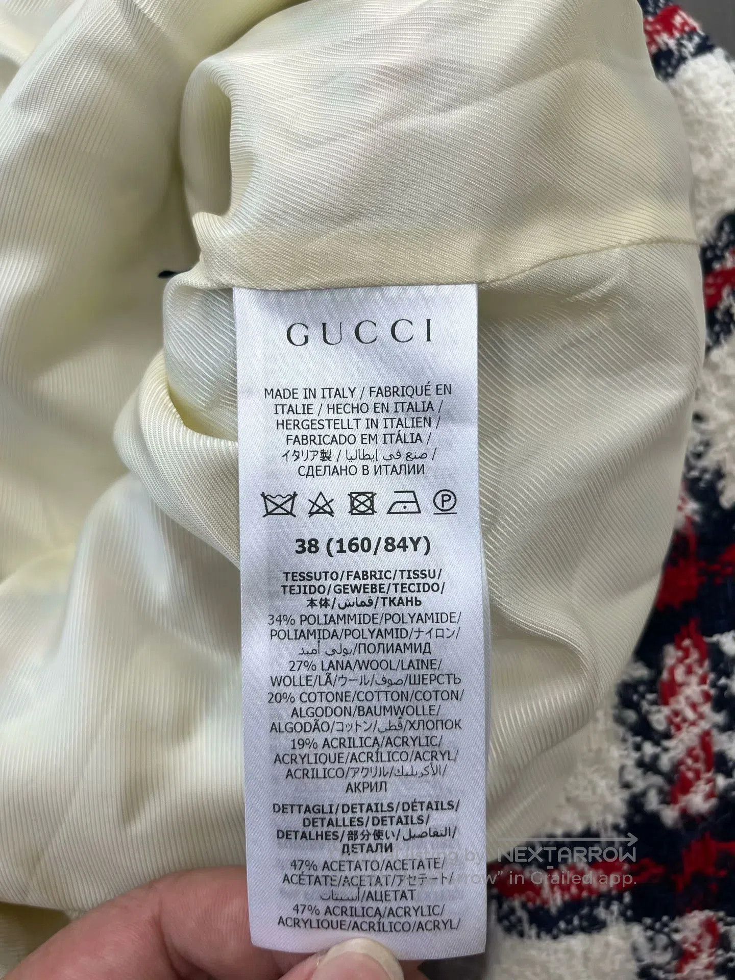Gucci Guicci Multicolor Plaid Tweed Gold Button Jacket| Size XS / US 0-2 / IT 36-38 - 4 Thumbnail