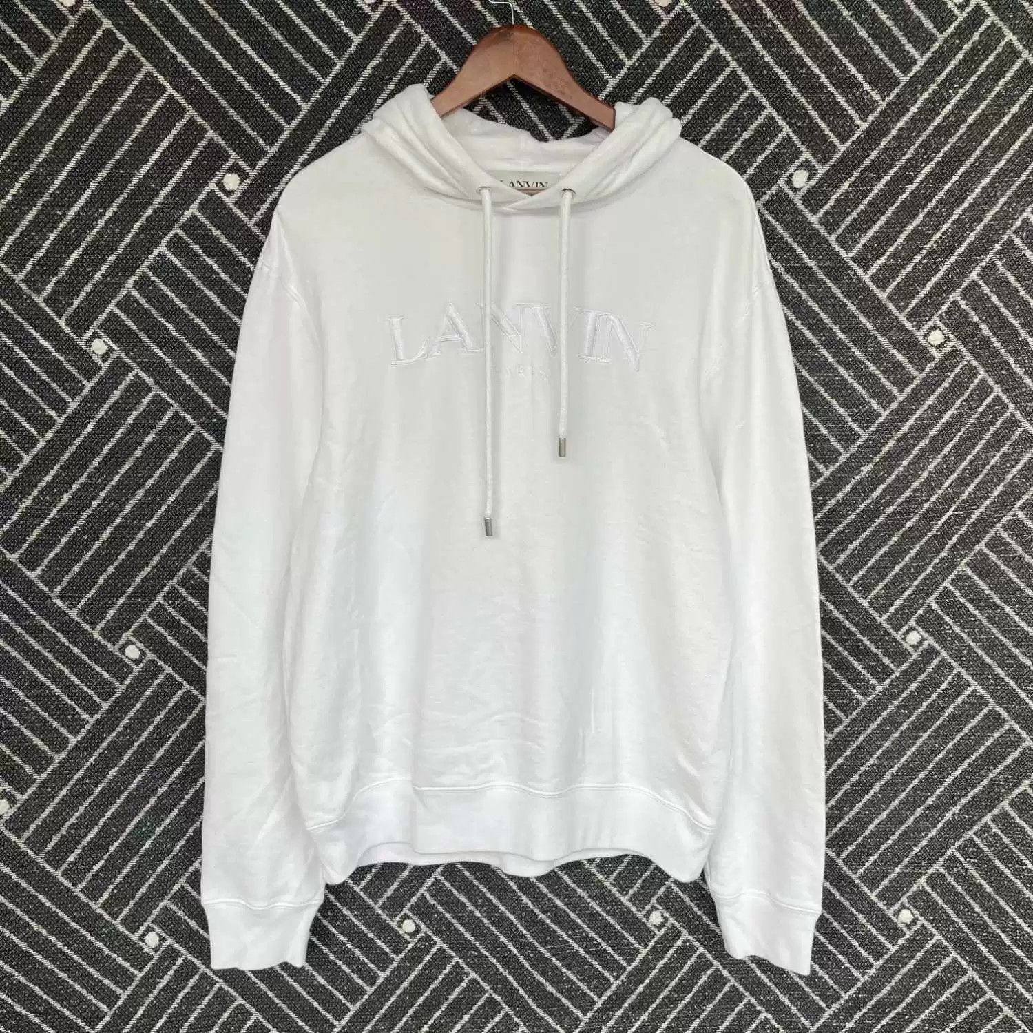 Lanvin white embroidered logo hoodie from lanvin Size US XL / EU 56 / 4 - 1 Thumbnail