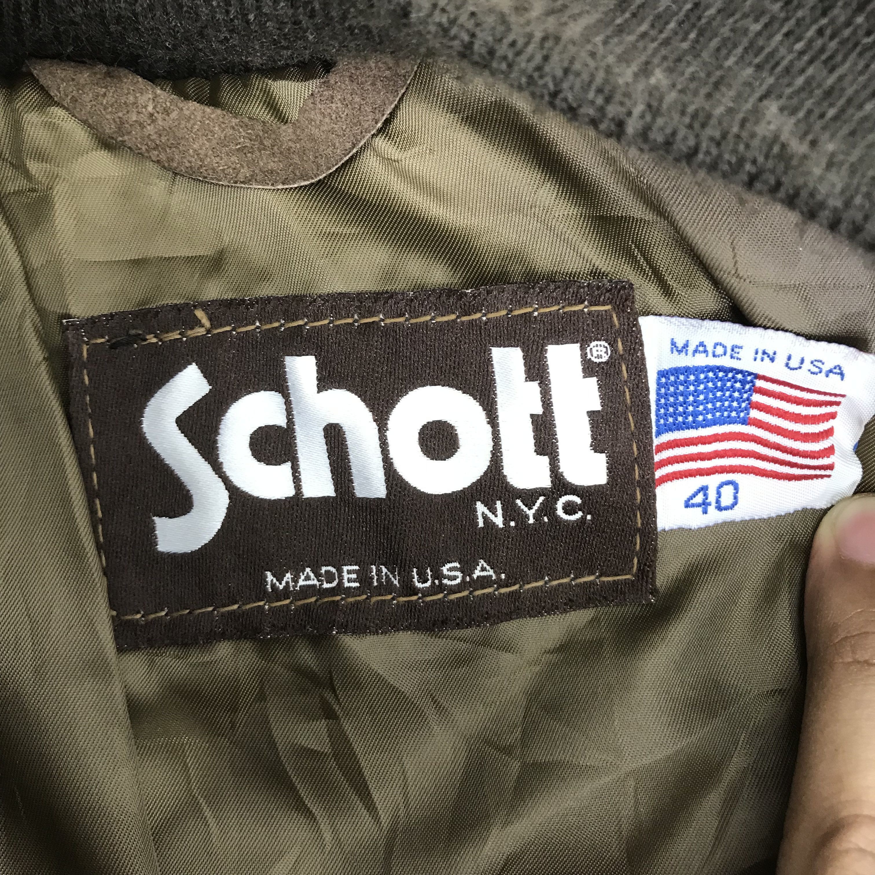 Schott Vintage 90s Schott NYC Brown Suede Pure Leather Jacket Size US M / EU 48-50 / 2 - 11 Thumbnail