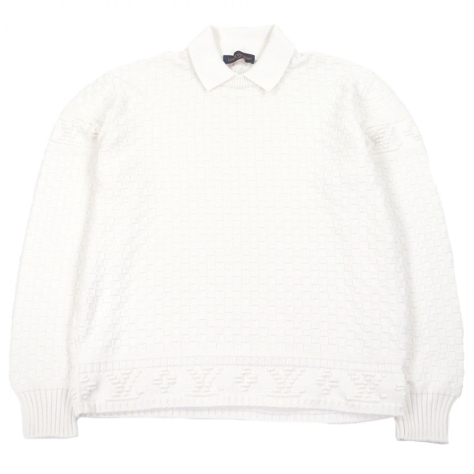 Louis Vuitton Louis Vuitton Louis Vuitton Damier Monogram Knit Polo Shirt Textile Tops DUTY FREE for USA Size ONE SIZE - 1 Thumbnail
