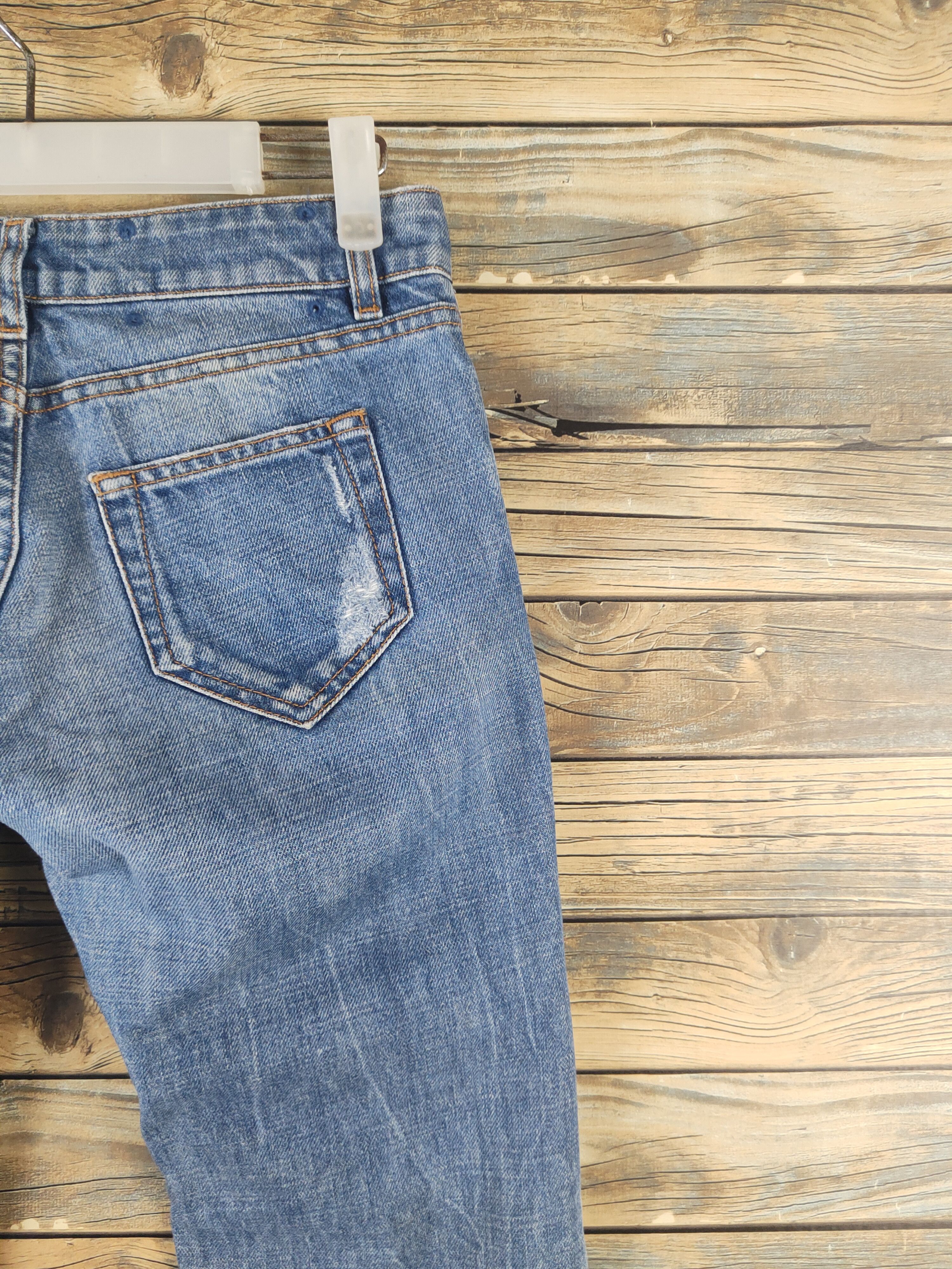 Prada DL Prada Blue Distressed Ripped Jeans #2778 Size 29" - 10 Thumbnail
