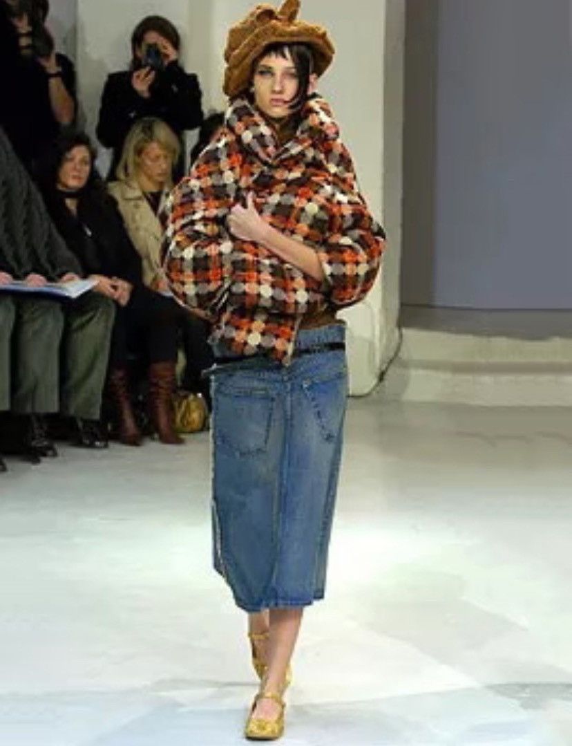 AW04 Back-to-front denim skirt