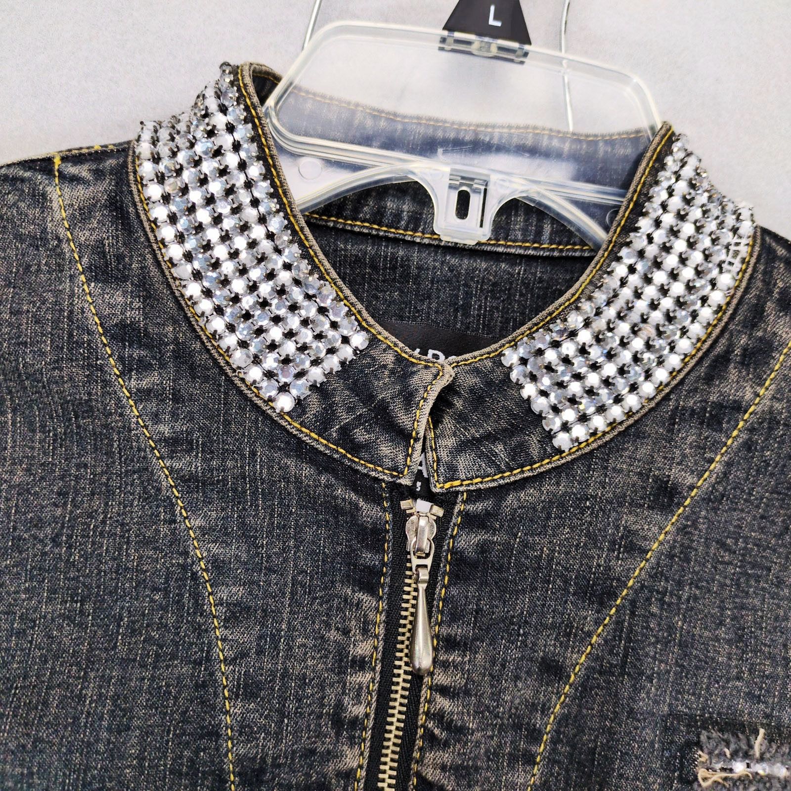 Vintage Nancy Bolen City Girl 3pc Set Rhinestone Jacket, Jeans, Tank Size M / US 6-8 / IT 42-44 - 7 Thumbnail