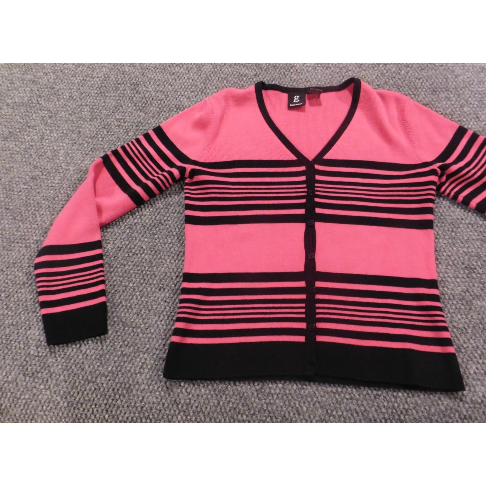 Pinko Gear Womens Sweater Small pink cardigan stretch knitwear Size L / US 10 / IT 46 - 3 Thumbnail