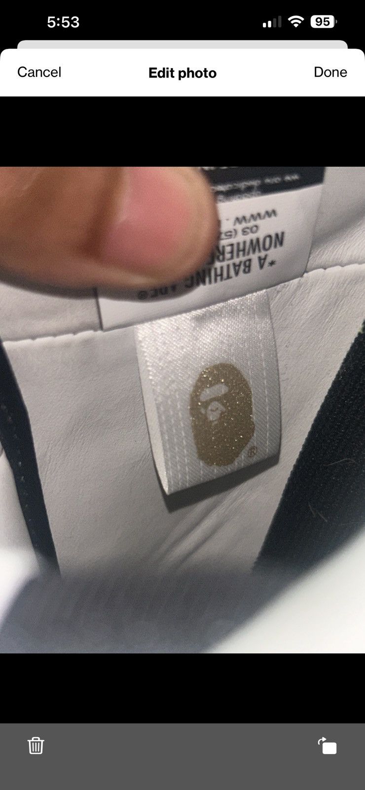 Bape Bapesta 'Black' Size US 9 / EU 42 - 8 Thumbnail