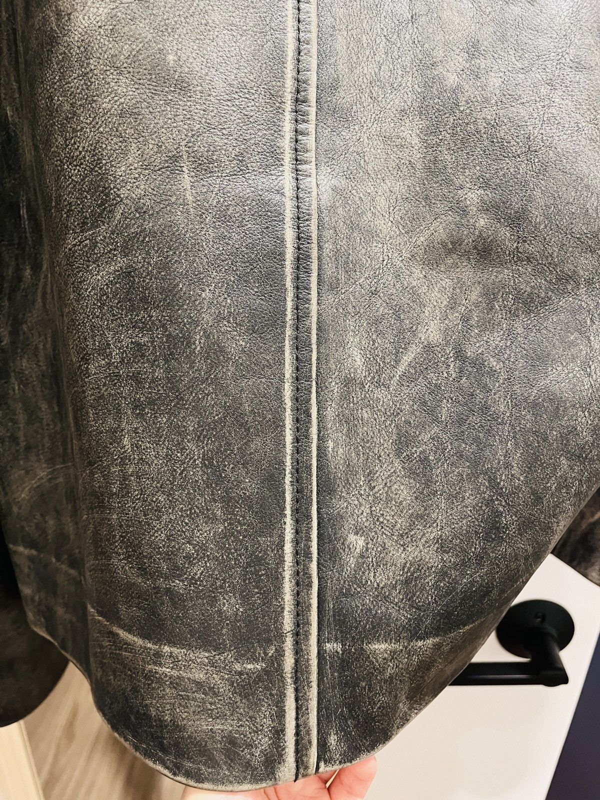 Acne Studios Acne Studios Faded-Effect leather jacket-black Size XS / US 0-2 / IT 36-38 - 7 Thumbnail