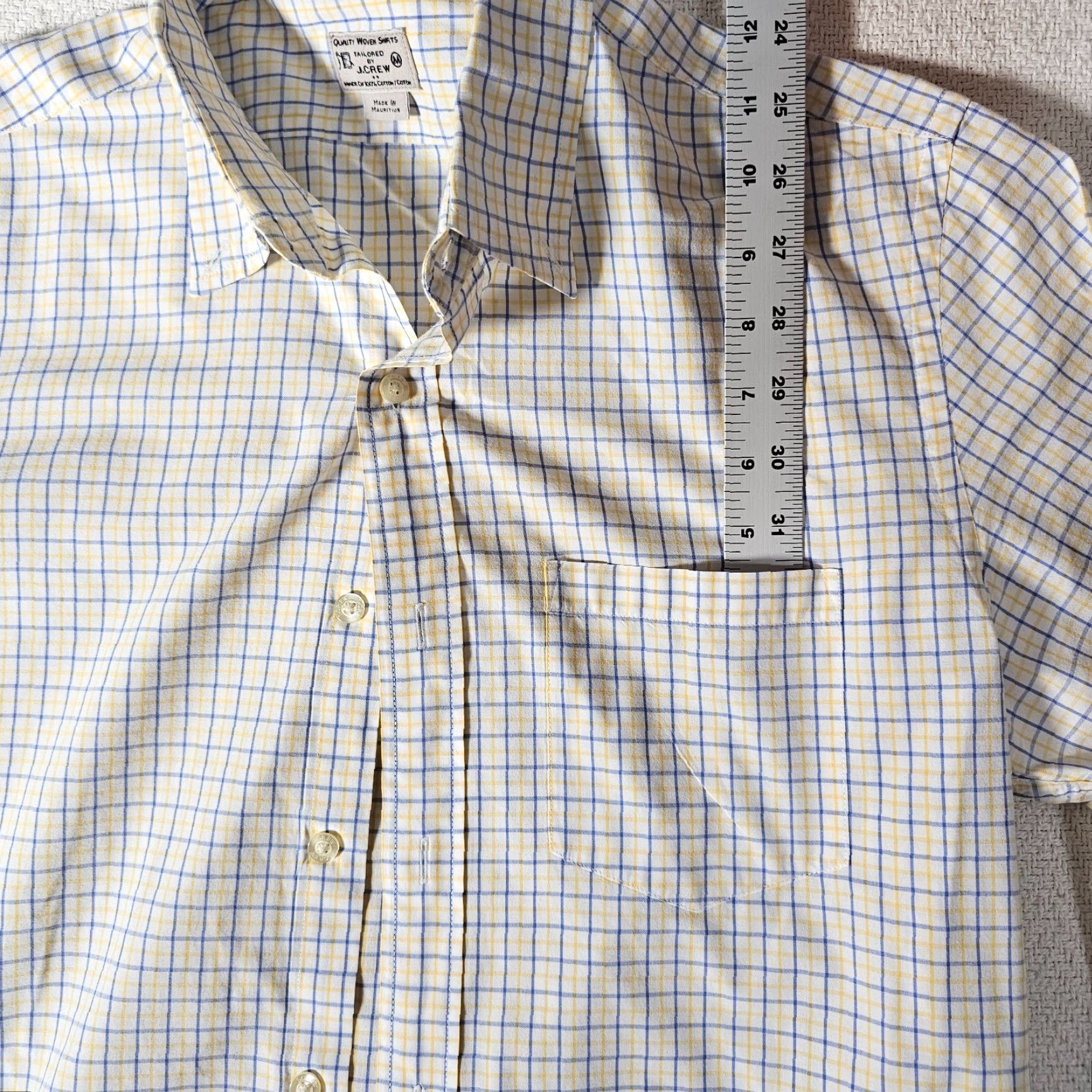 J.Crew J.CREW Shirt Men Medium White Plaid Long Sleeve Button-Down Preppy Office Casual Workwear Size US M / EU 48-50 / 2 - 3 Thumbnail