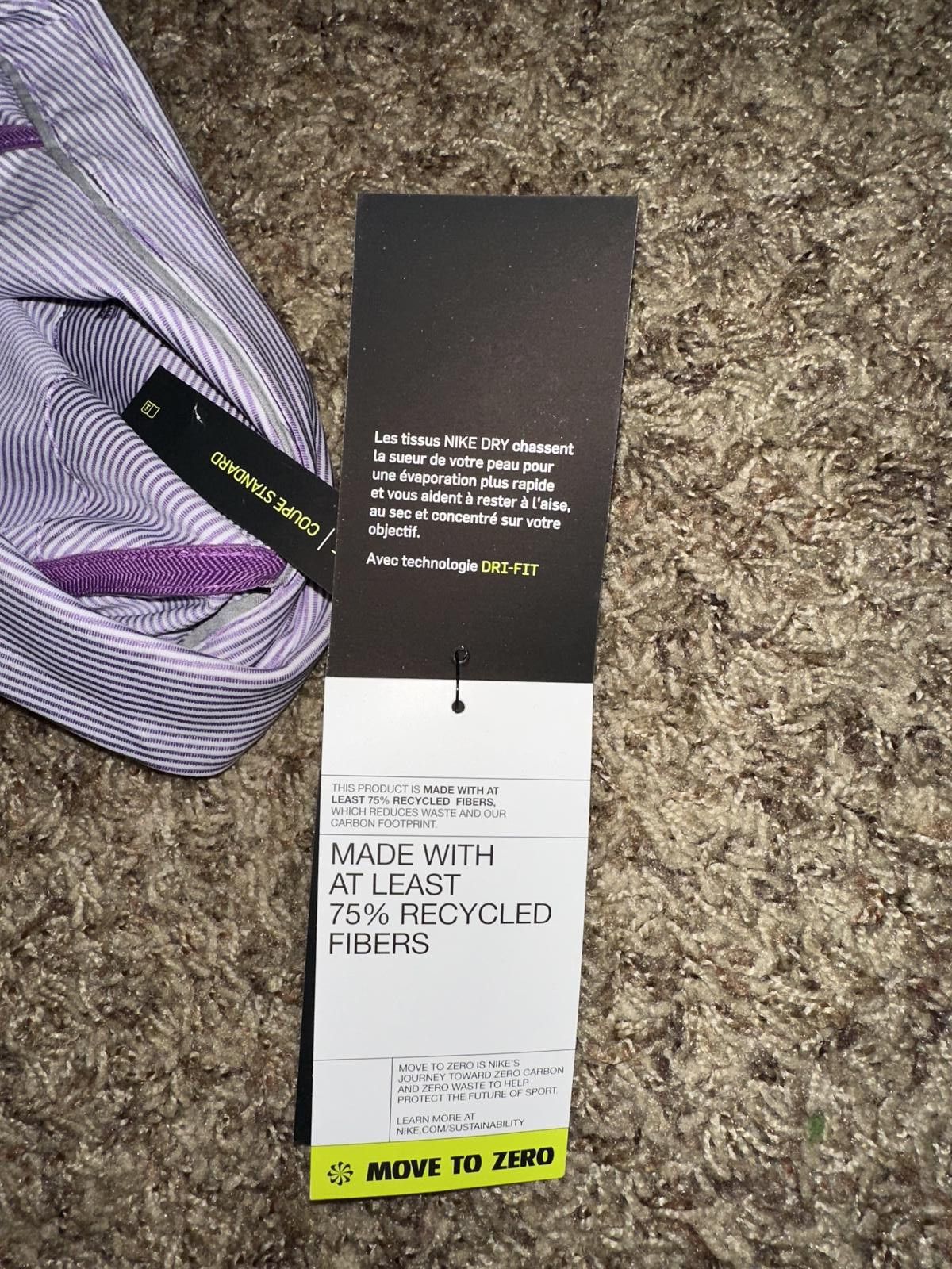 Nike Nike Dri-FIT Player Plum/White Striped Golf Polo Shirt Size US XXL / EU 58 / 5 - 11 Thumbnail