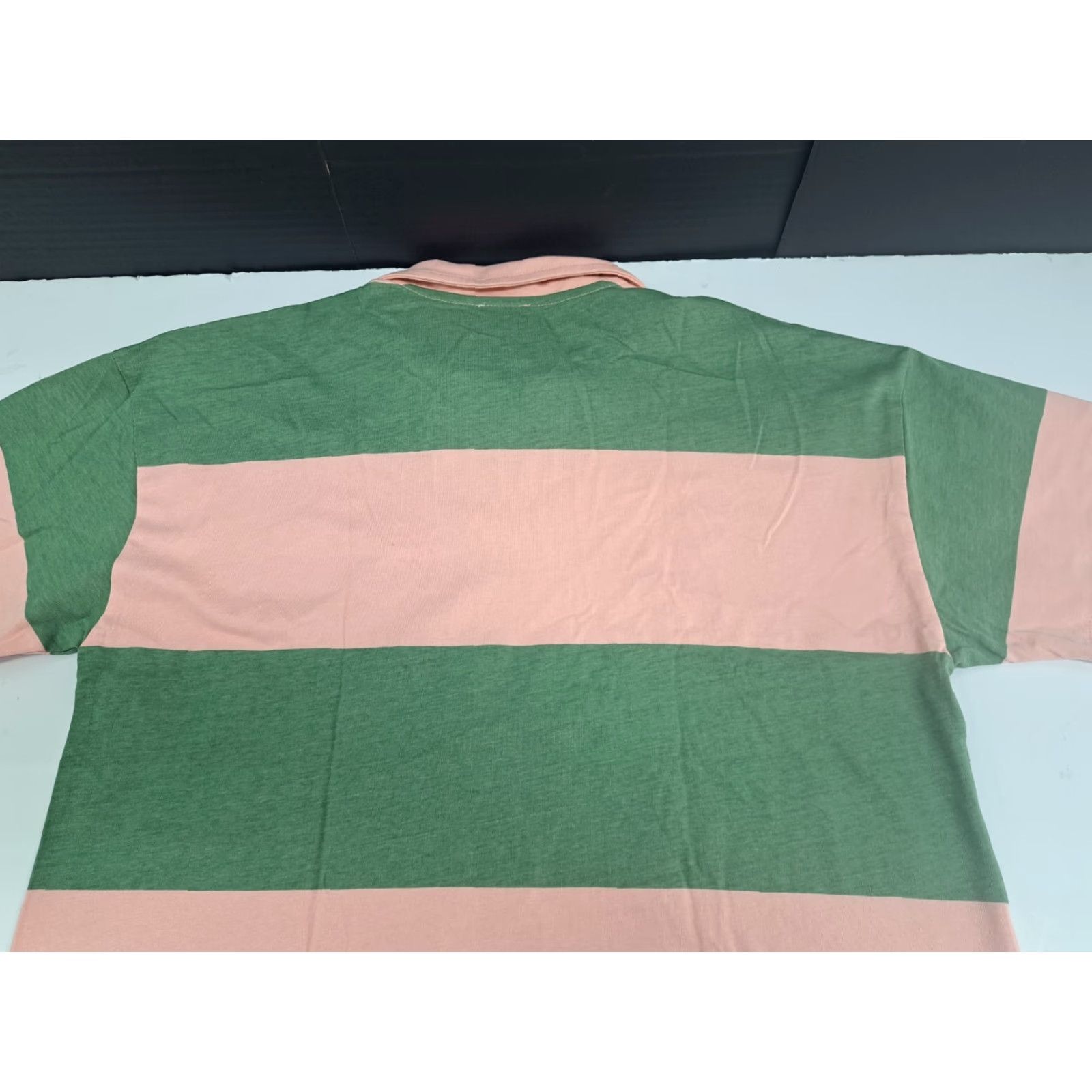 Cotton On Cotton On Polo Shirt XS Pink/Green Striped Short Sleeve Relaxed Fit Mens Shirt Polo NWT XS 4754 Size US XS / EU 42 / 0 - 6 Thumbnail