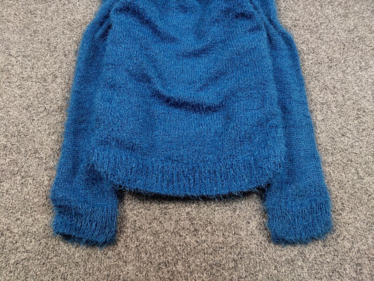 Japanese Brand Vintage 90's Japanese Blue Mohair Style Fuzzy Sweater Hype Size US M / EU 48-50 / 2 - 9 Thumbnail