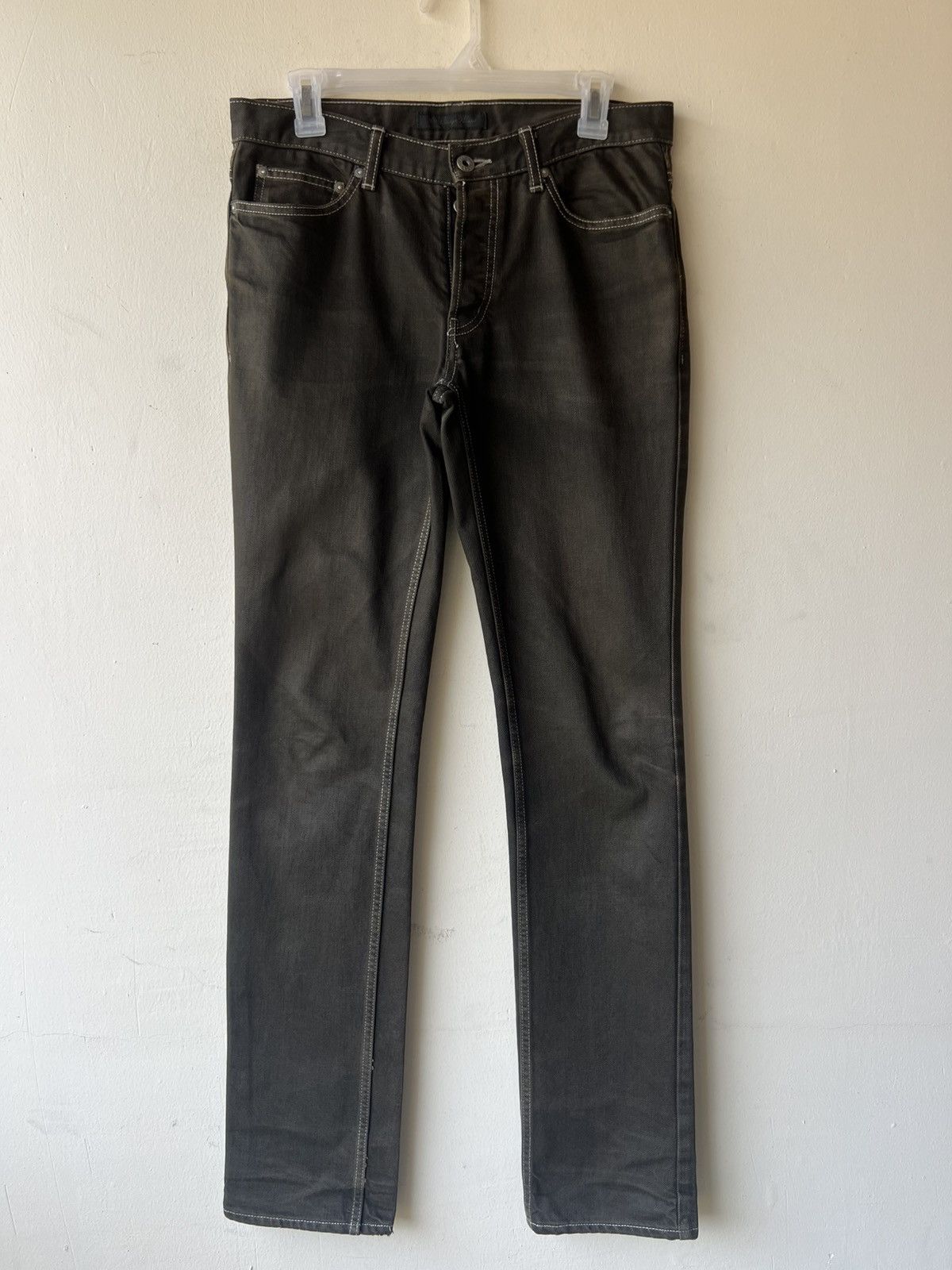 Lounge Lizard Lounge Lizard Waxed Denim Jeans Size US 30 / EU 46 - 9 Thumbnail
