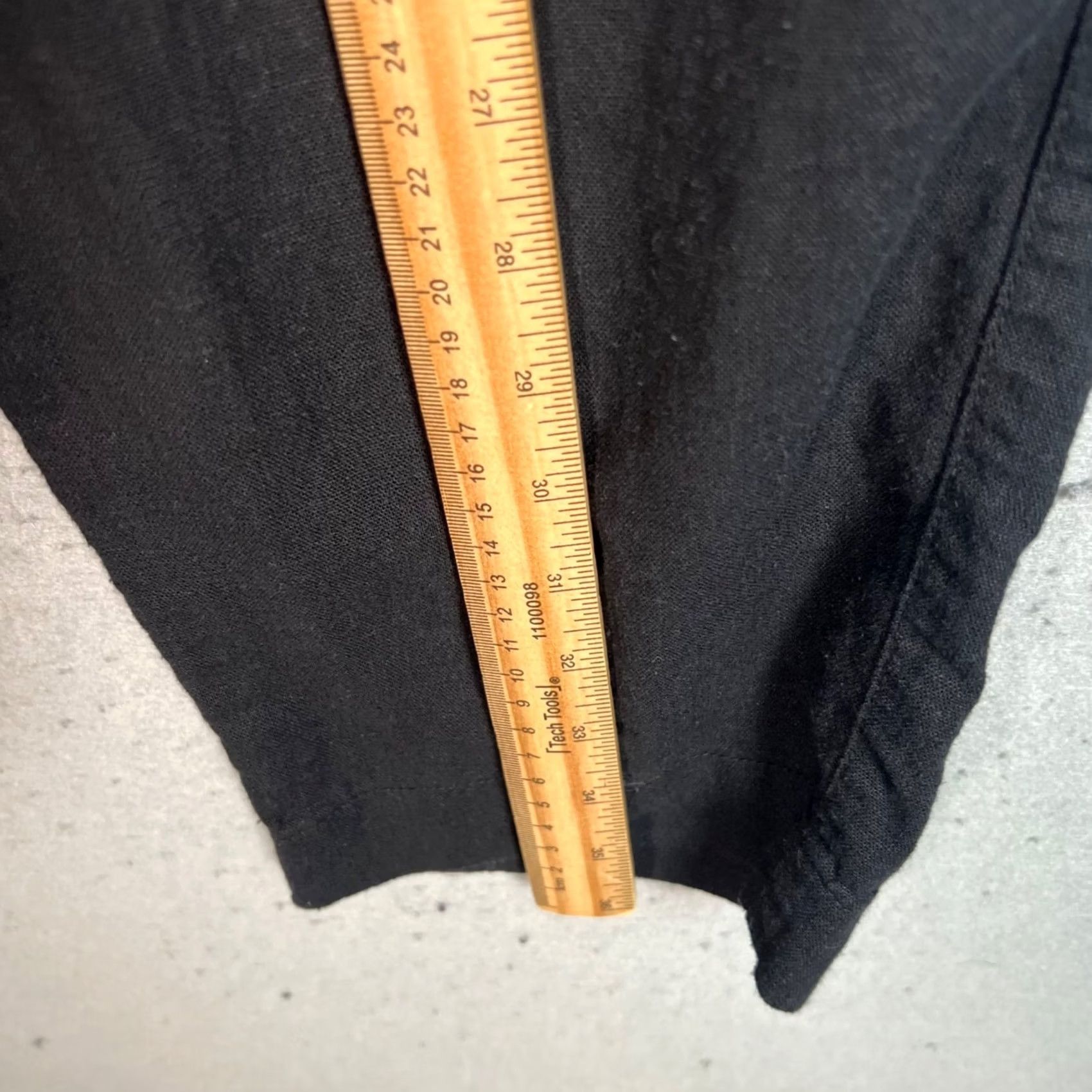 Old Navy Old Navy Pants Womens Small Black High-Rise Straight Comfort Waist Linen Blend Size 28" / US 6 / IT 42 - 6 Thumbnail