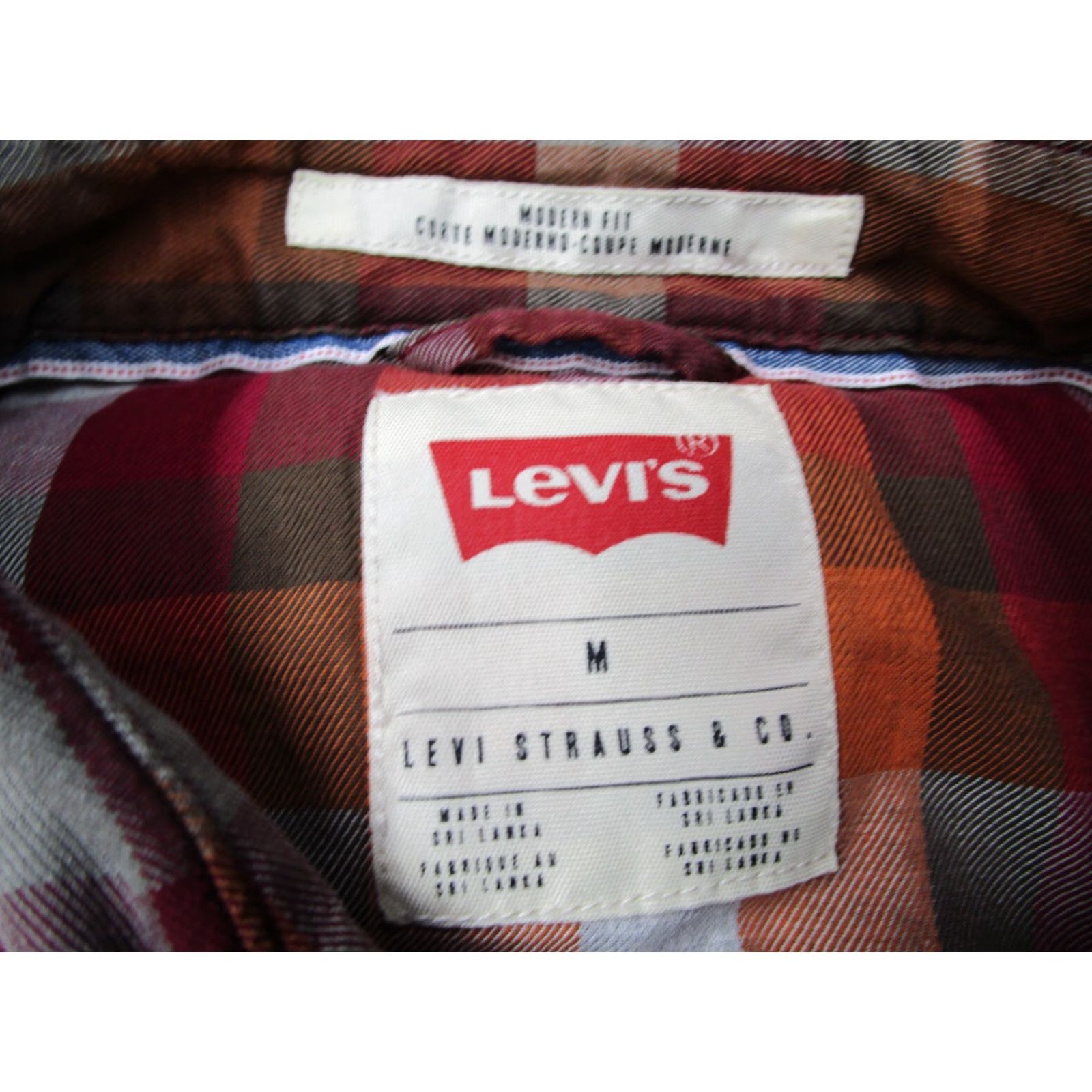 Levi's Levi's Shirt Mens Medium Brown Modern Fit Button-Up Pearl Snaps Rancher Work Size US M / EU 48-50 / 2 - 3 Thumbnail