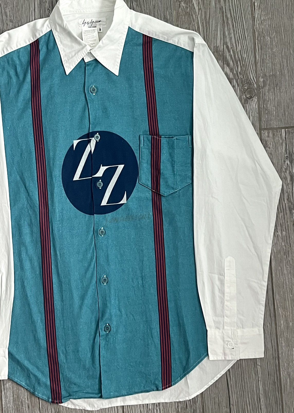 Yohji Yamamoto SS2007 Yohji Yamamoto ZZ Fantastical Blue Runway Button Up Size US L / EU 52-54 / 3 - 5 Thumbnail